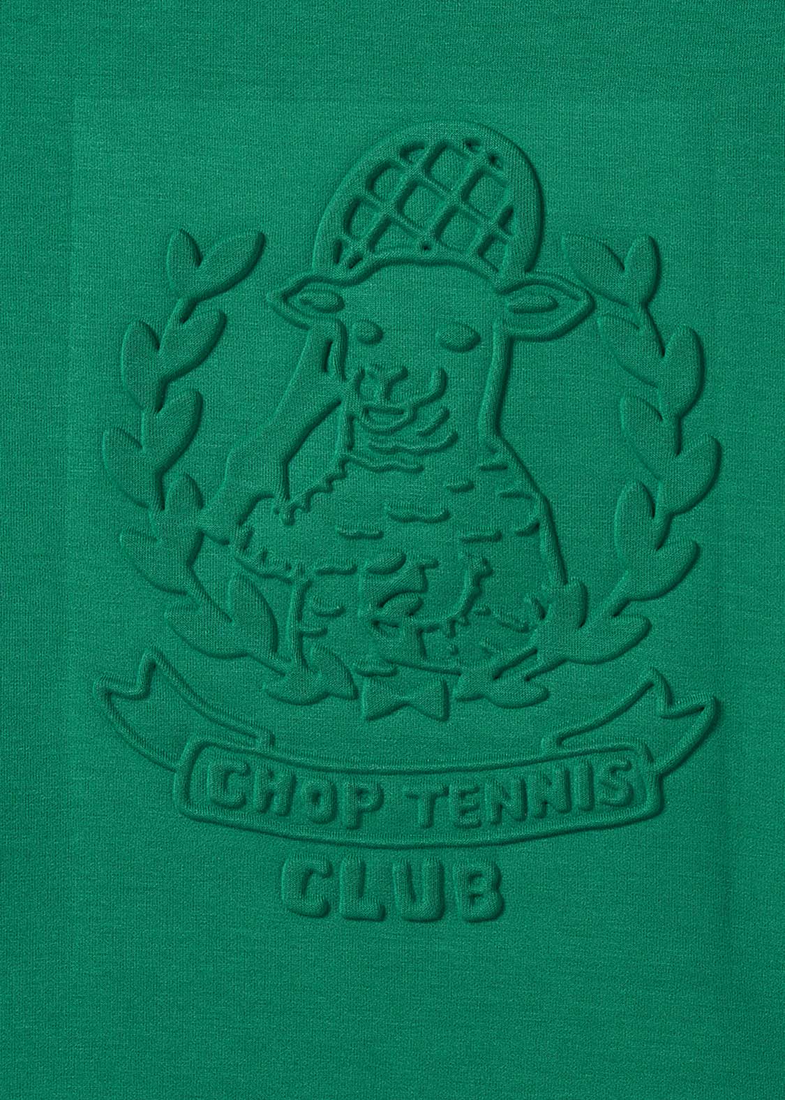 Ponte Embossed Cropped Sleeve Tee (Lamb Chop Tennis) - Image 4