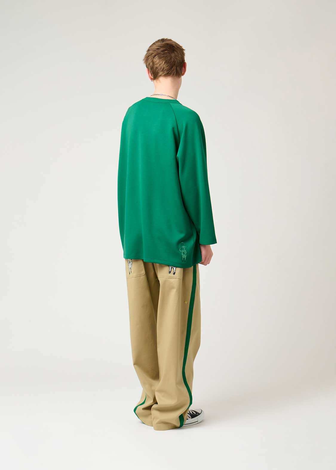Ponte Embossed Cropped Sleeve Tee (Lamb Chop Tennis) - Image 9