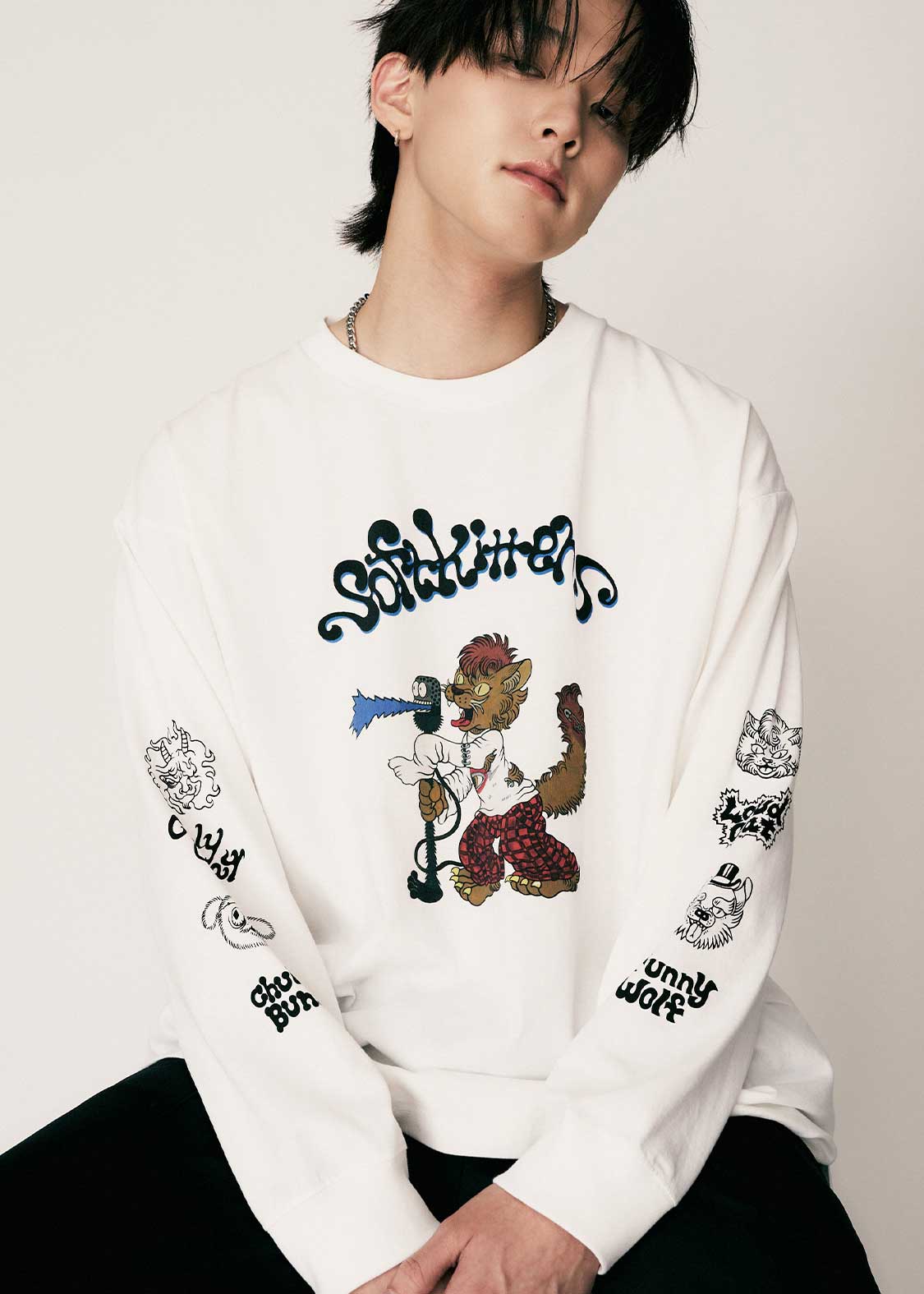 Ayako Ishiguro - Loud Cat | Long Sleeve T-Shirt - Image 6
