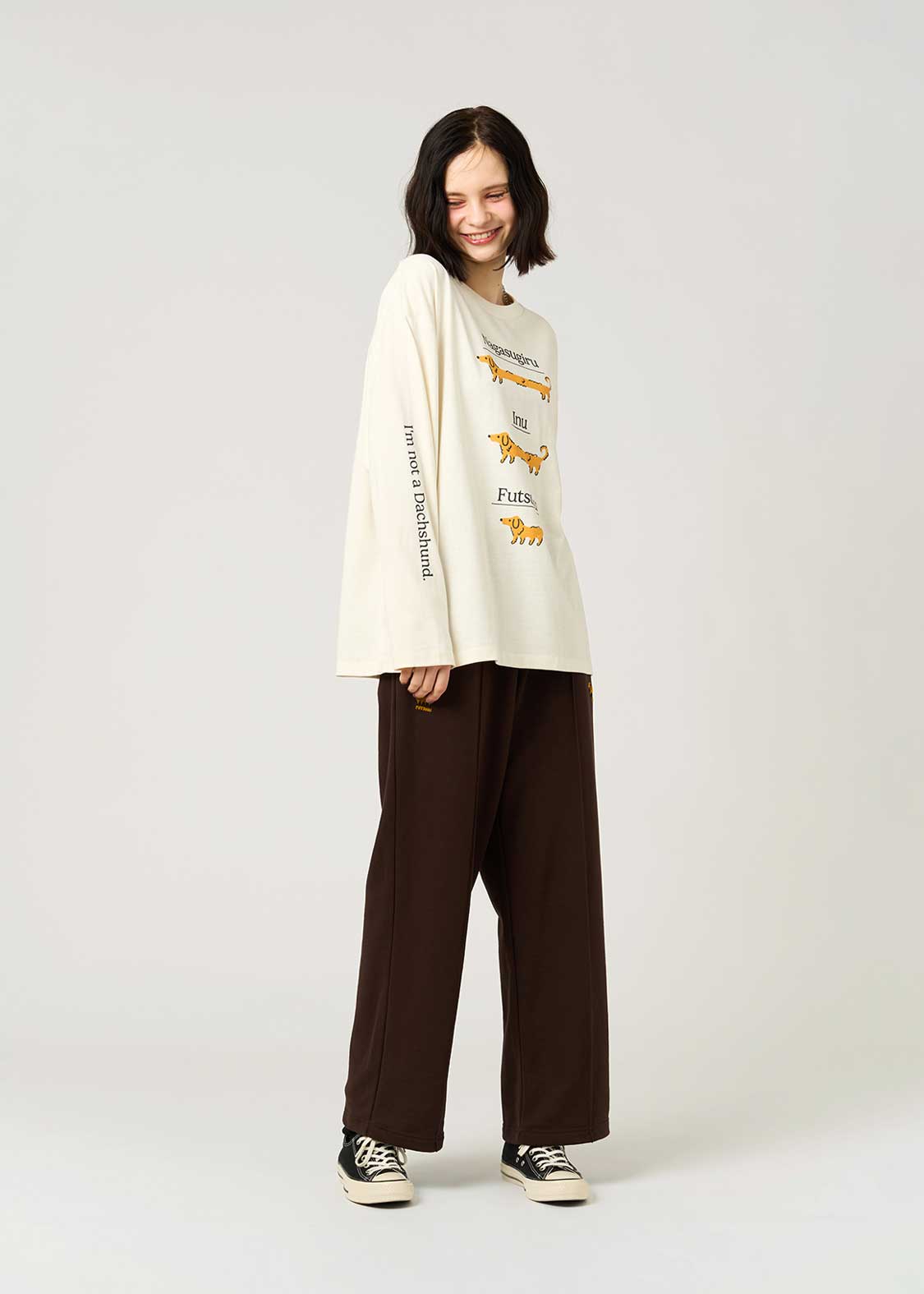Painted Nagasugiru Inu | Oversized Long-Sleeved T-Shirt - Image 10