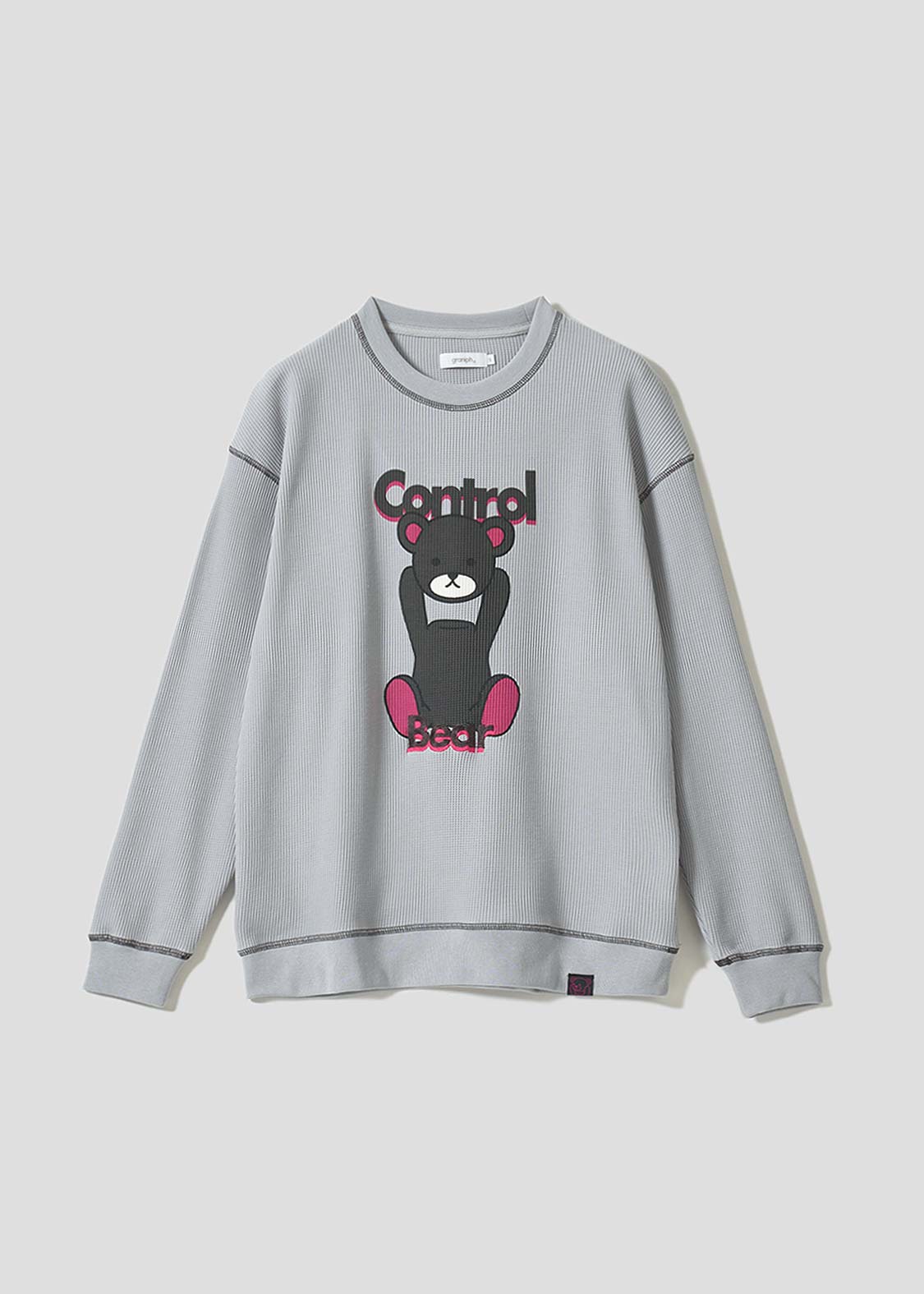 Control Bear | Waffle Big Long Sleeve T-Shirt