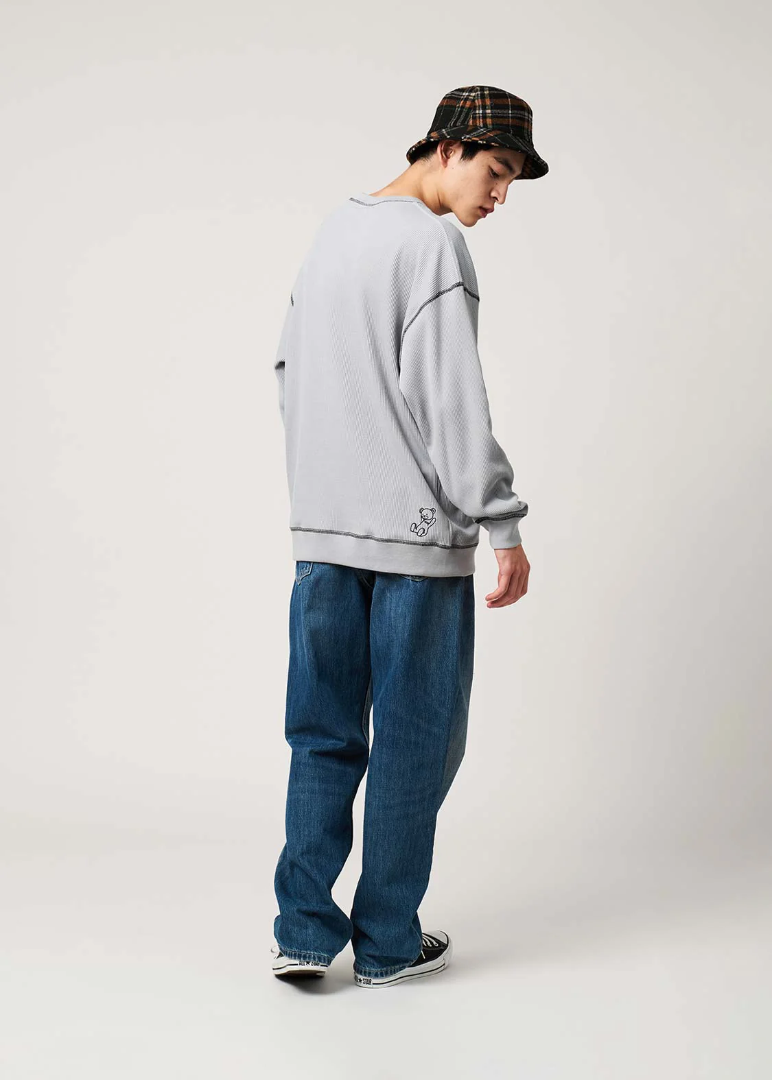 Control Bear | Waffle Big Long Sleeve T-Shirt - Image 8