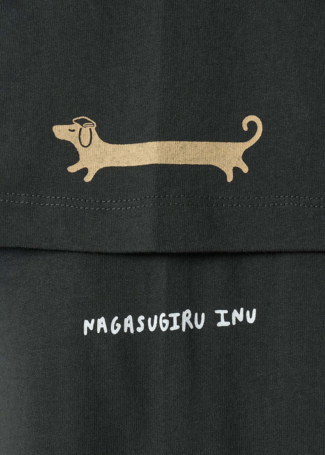 Nagasugiru Inu New York Time | Layered Oversized Long Sleeve T-Shirt - Image 3