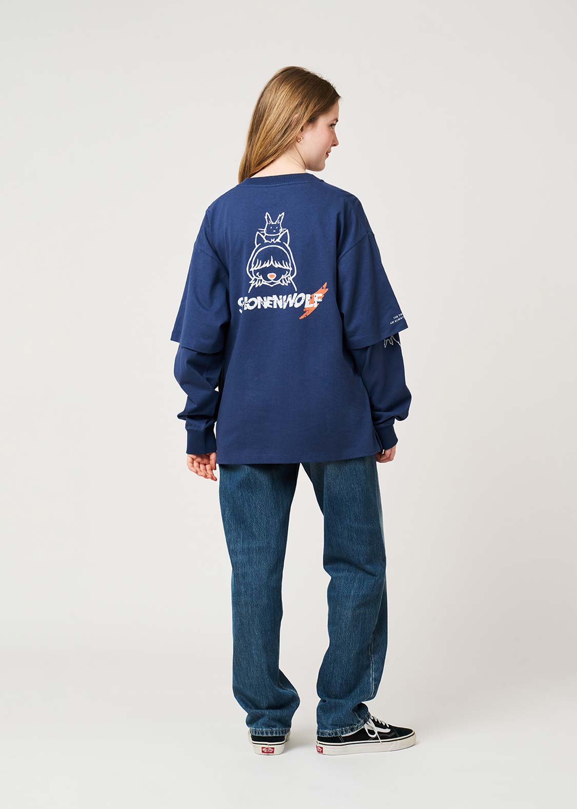 Shounen Wolf | Layered Big Long Sleeve T-Shirt - Image 10