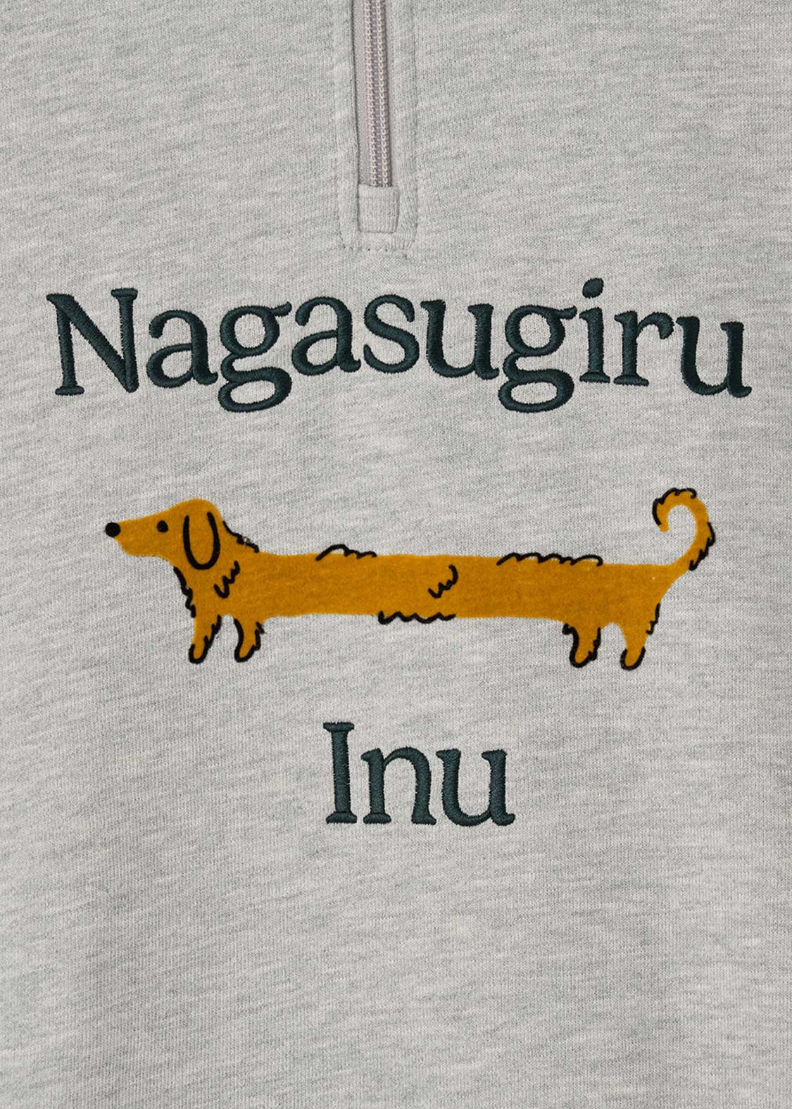 Painted Nagasugiru Inu | Half-Zip Sweatshirt - Image 4