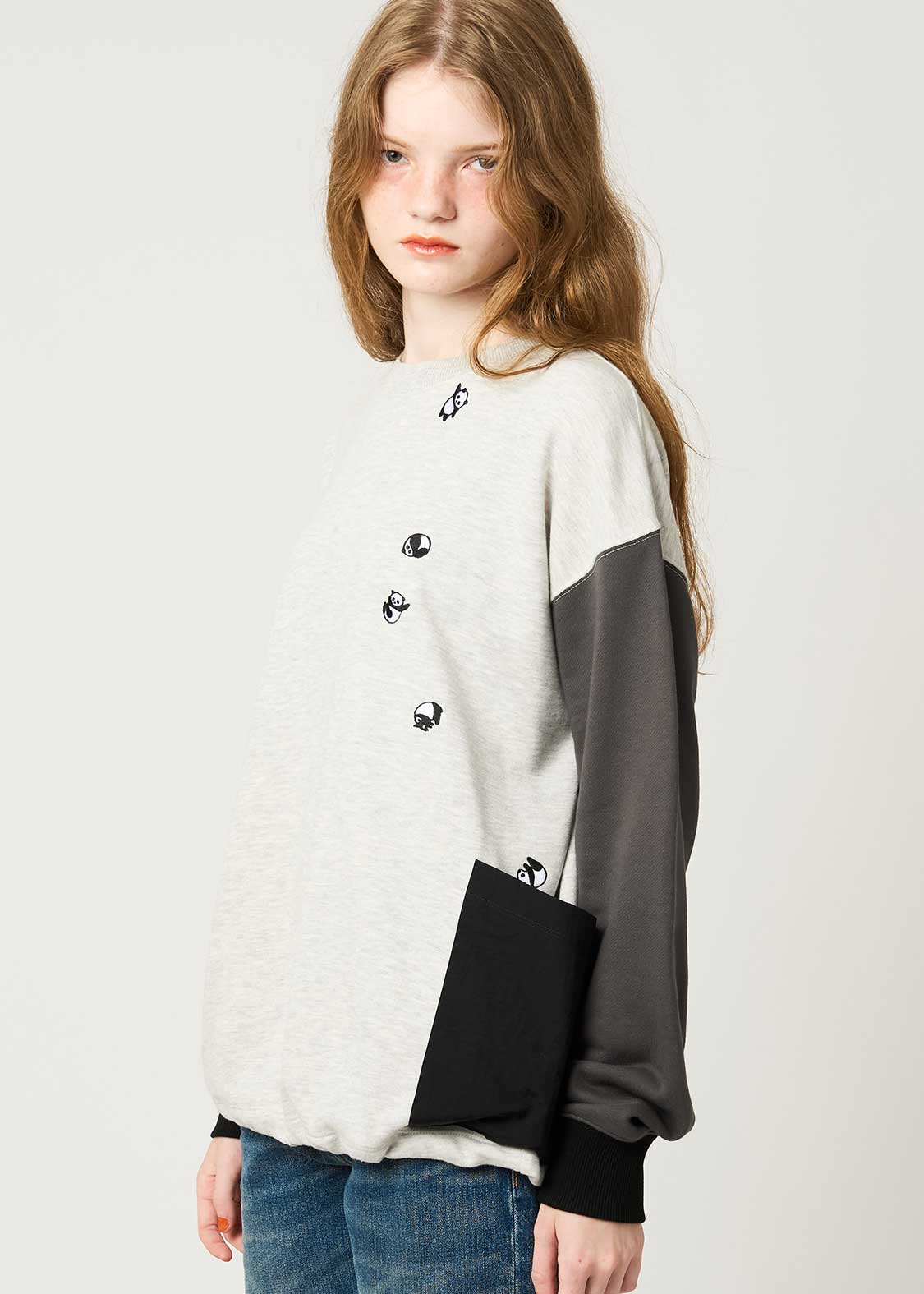 Rolling Pandas B | Side Pocket Sweatshirt - Image 9