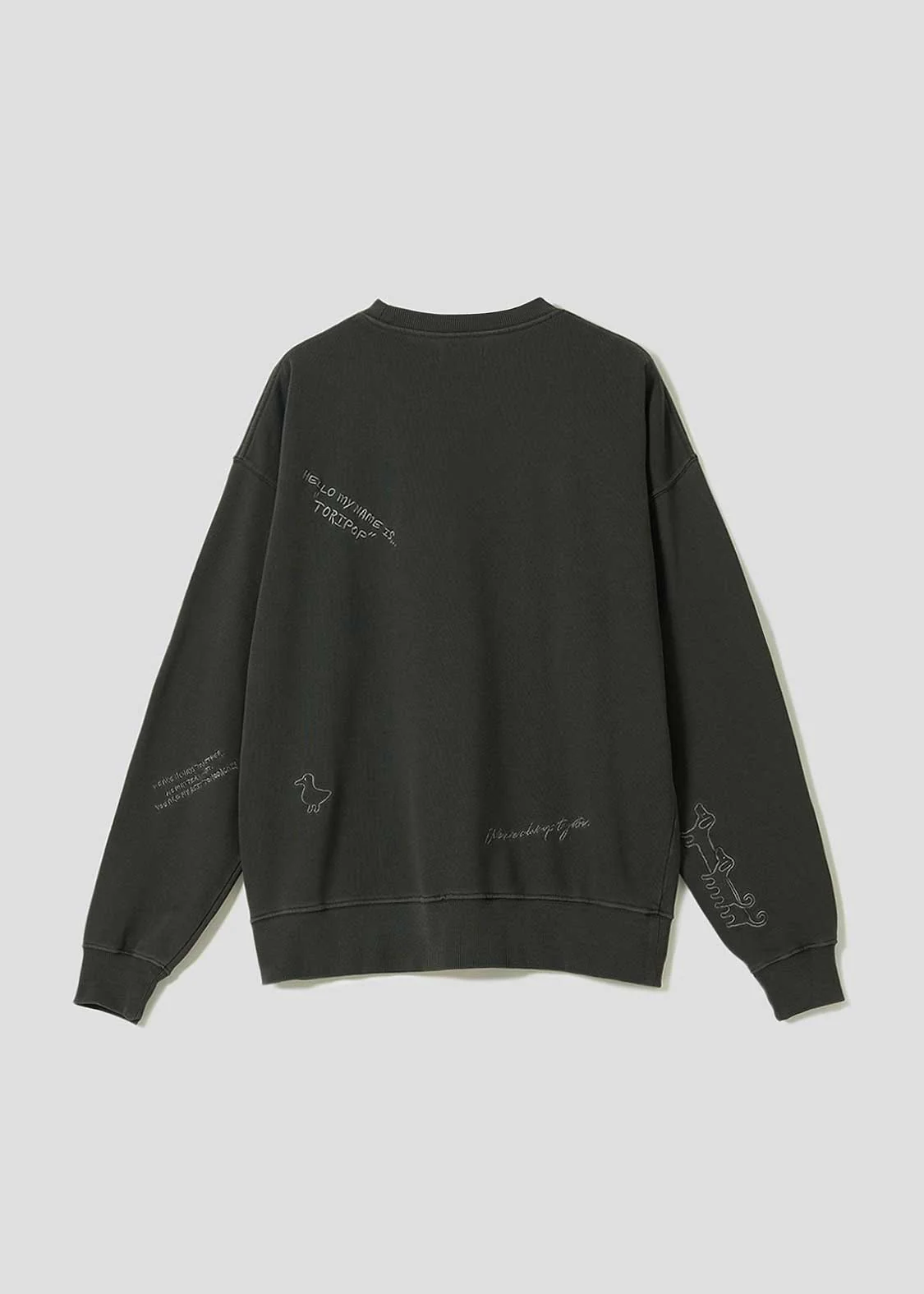 Nagasugiru Inu B | Pigment Fleece Sweatshirt - Image 2