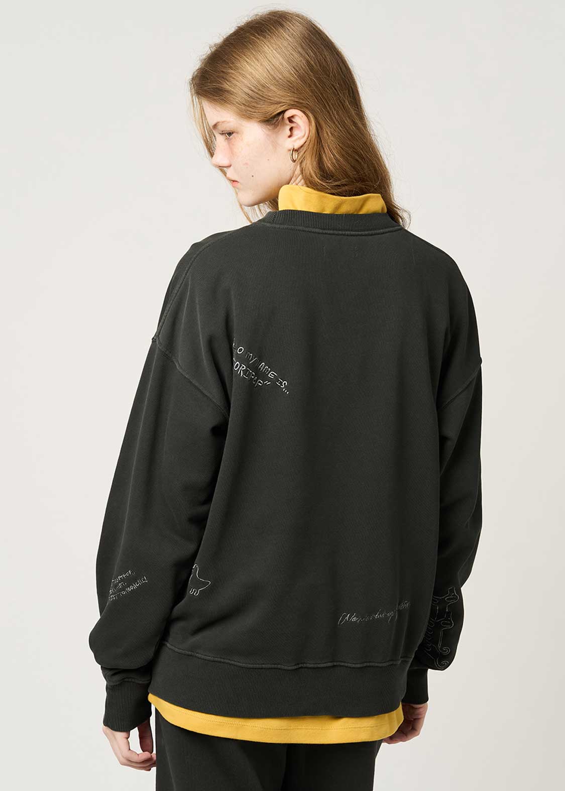 Nagasugiru Inu B | Pigment Fleece Sweatshirt - Image 6