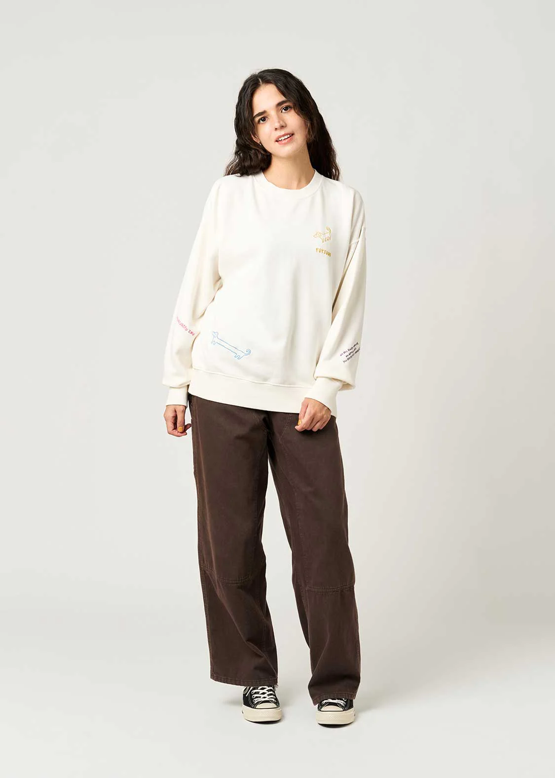 Nagasugiru Inu A | Pigment Fleece Sweatshirt - Image 10