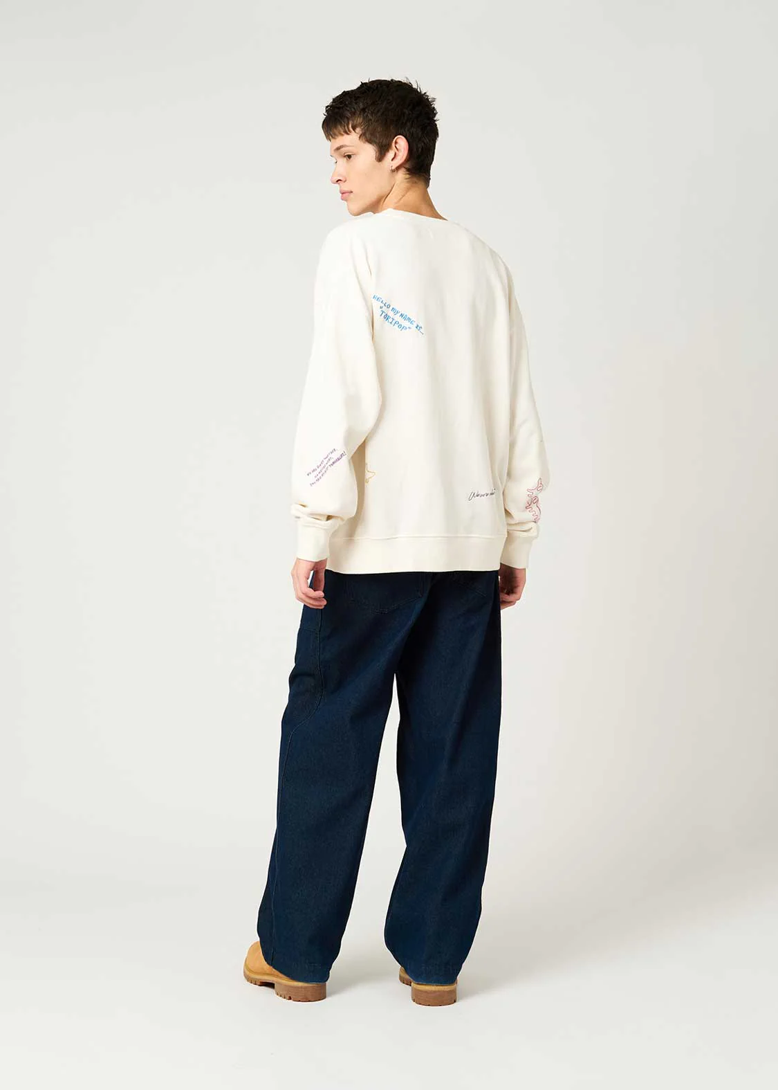 Nagasugiru Inu A | Pigment Fleece Sweatshirt - Image 8