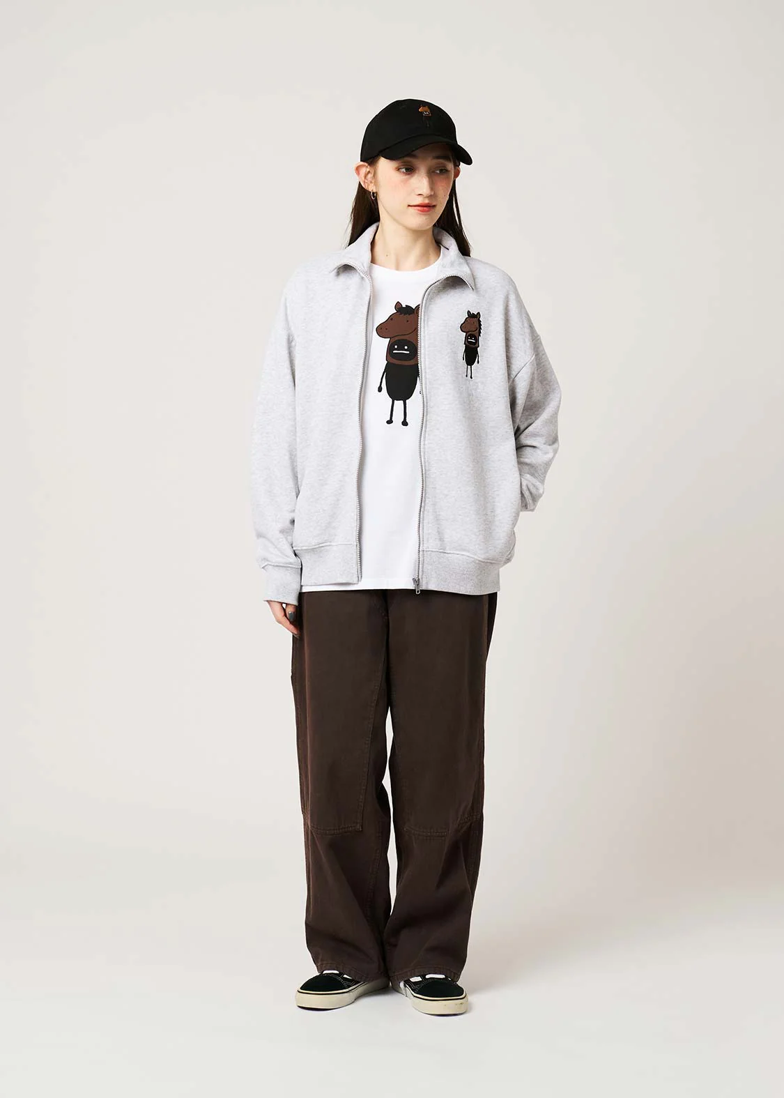 Beautiful Shadow Horse | Fleece Zip Sweatshirt - Image 10