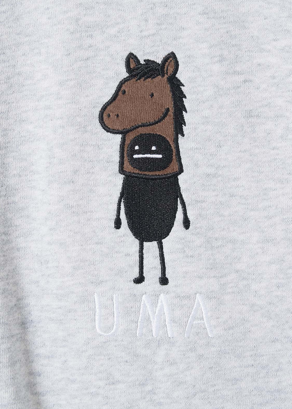 Beautiful Shadow Horse | Fleece Zip Sweatshirt - Image 4