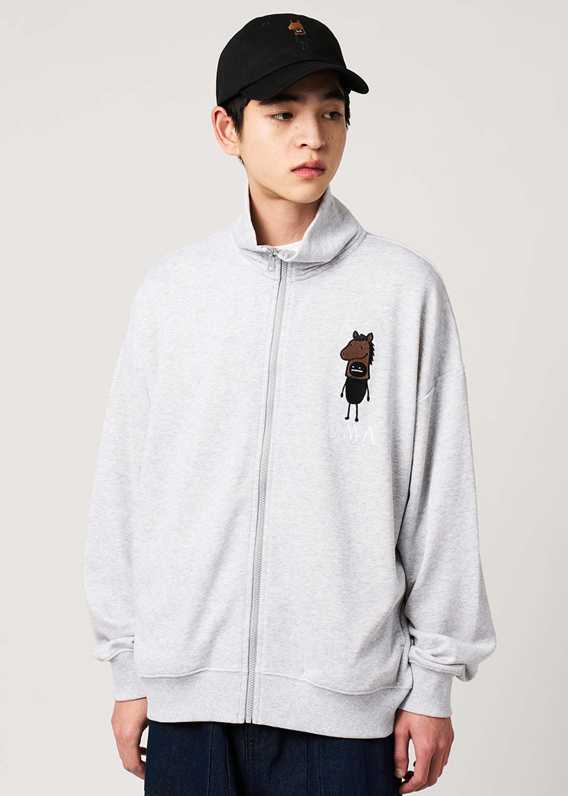 Beautiful Shadow Horse | Fleece Zip Sweatshirt - Image 7