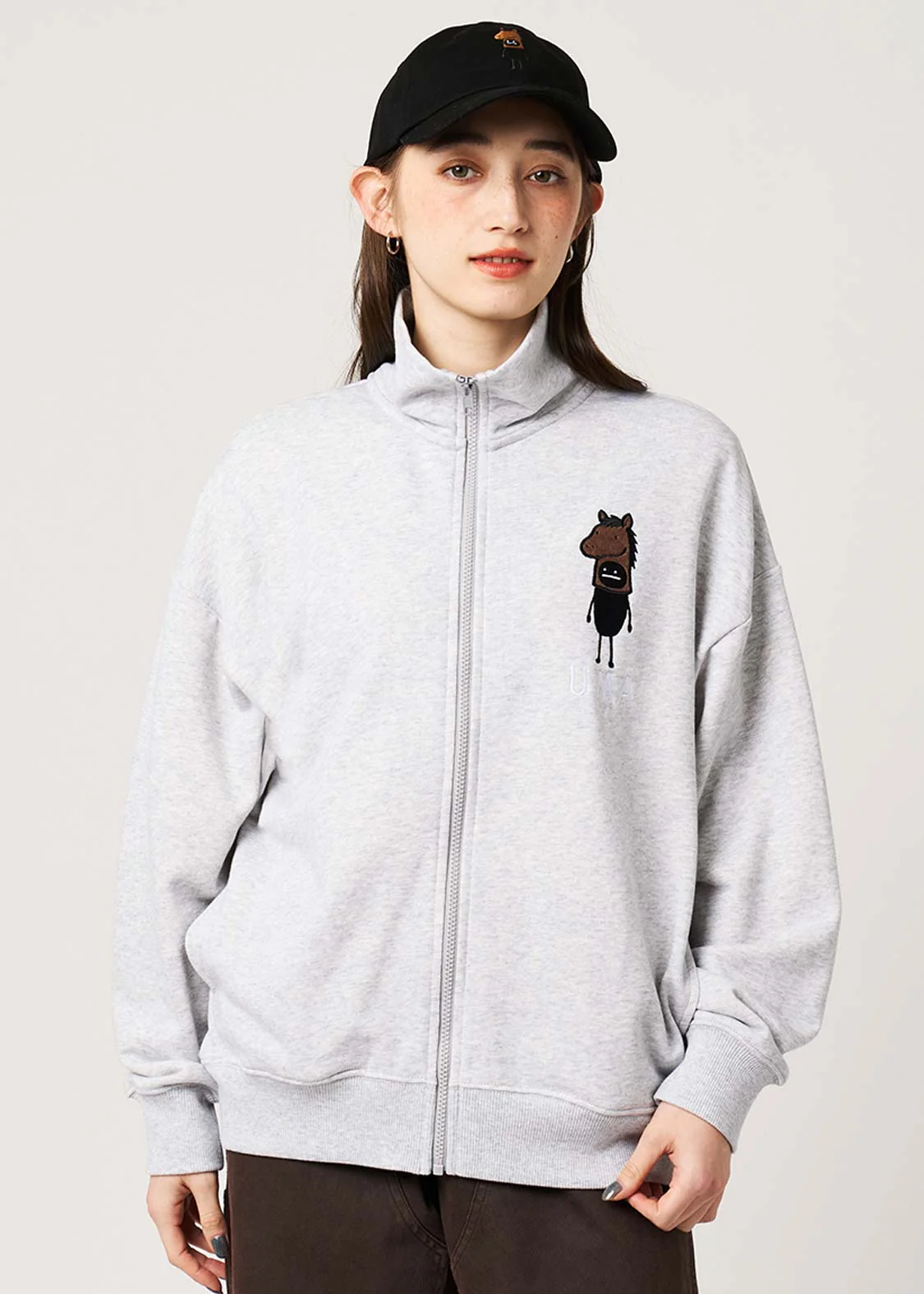 Beautiful Shadow Horse | Fleece Zip Sweatshirt - Image 9