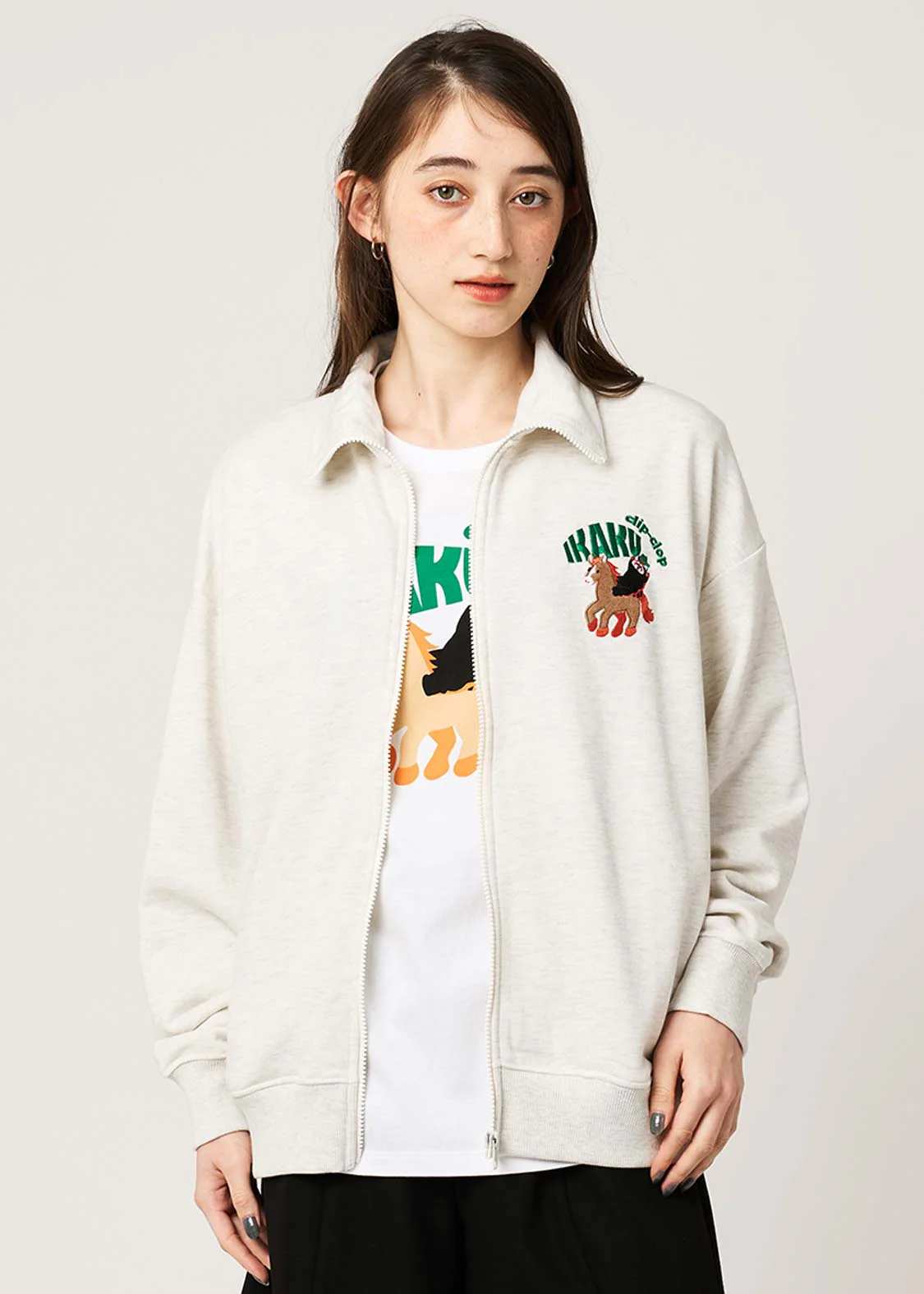 Ikaku Horse | Fleece Zip Sweatshirt - Image 9