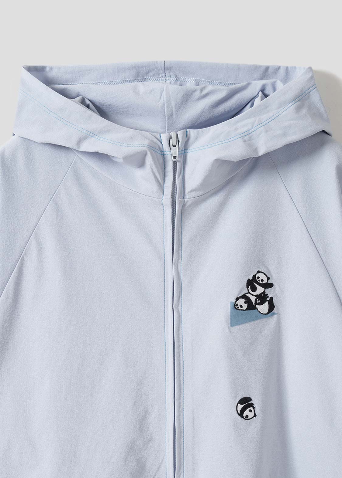 Multifunction Color Stitch Long Sleeve Zip Parka (Rolling Pandas Pennant) - Image 4