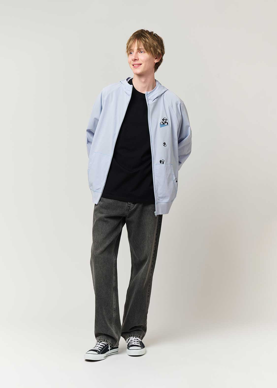 Multifunction Color Stitch Long Sleeve Zip Parka (Rolling Pandas Pennant) - Image 9