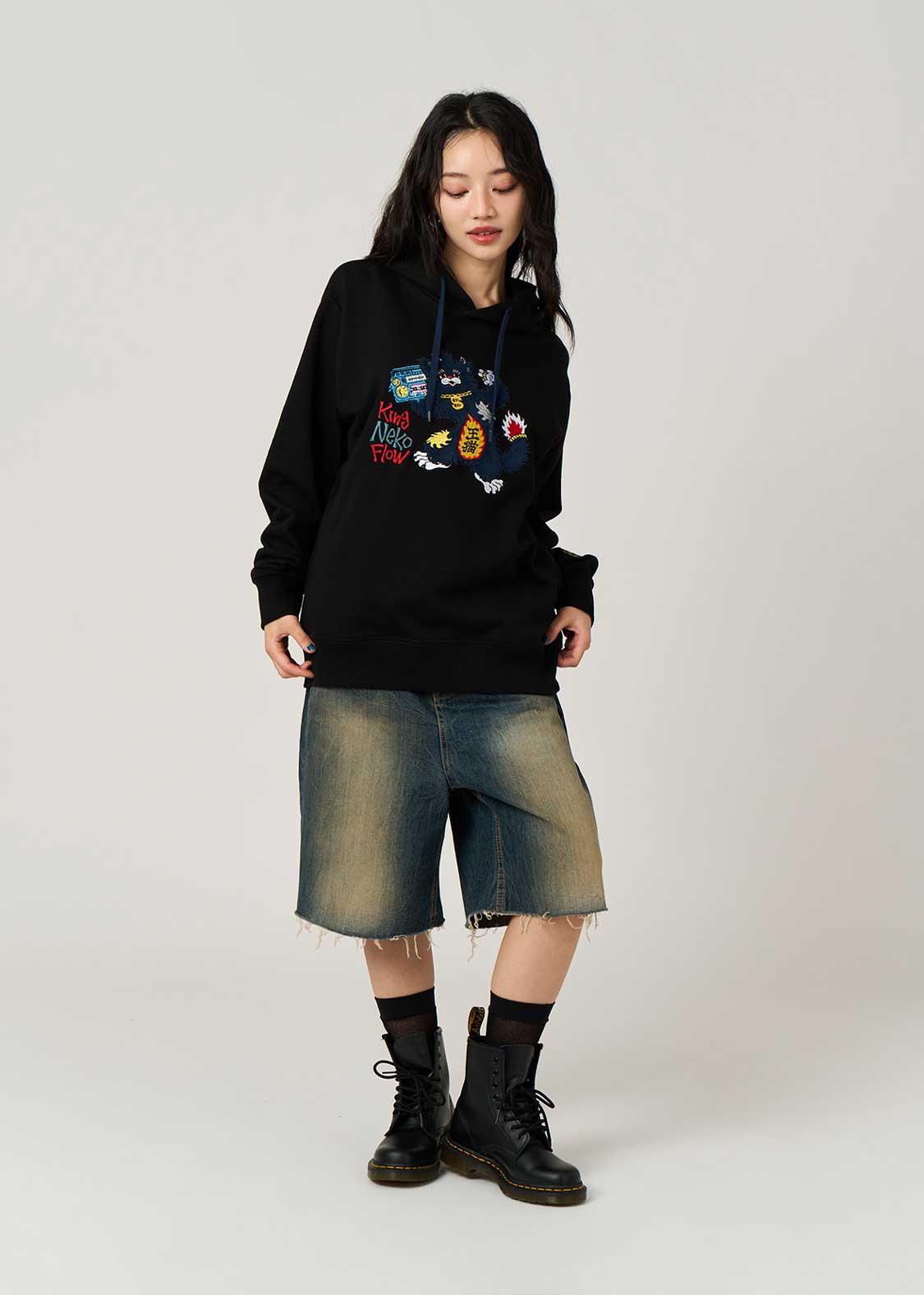 Ayako Ishiguro - King Neko Flow | Fleece Hoodie - Image 10