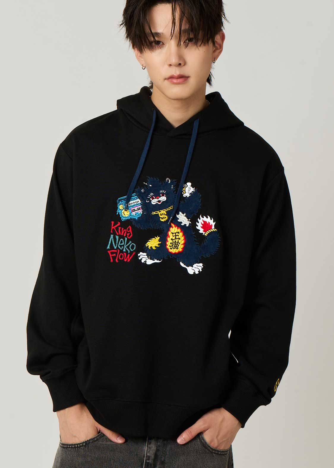 Ayako Ishiguro - King Neko Flow | Fleece Hoodie - Image 6