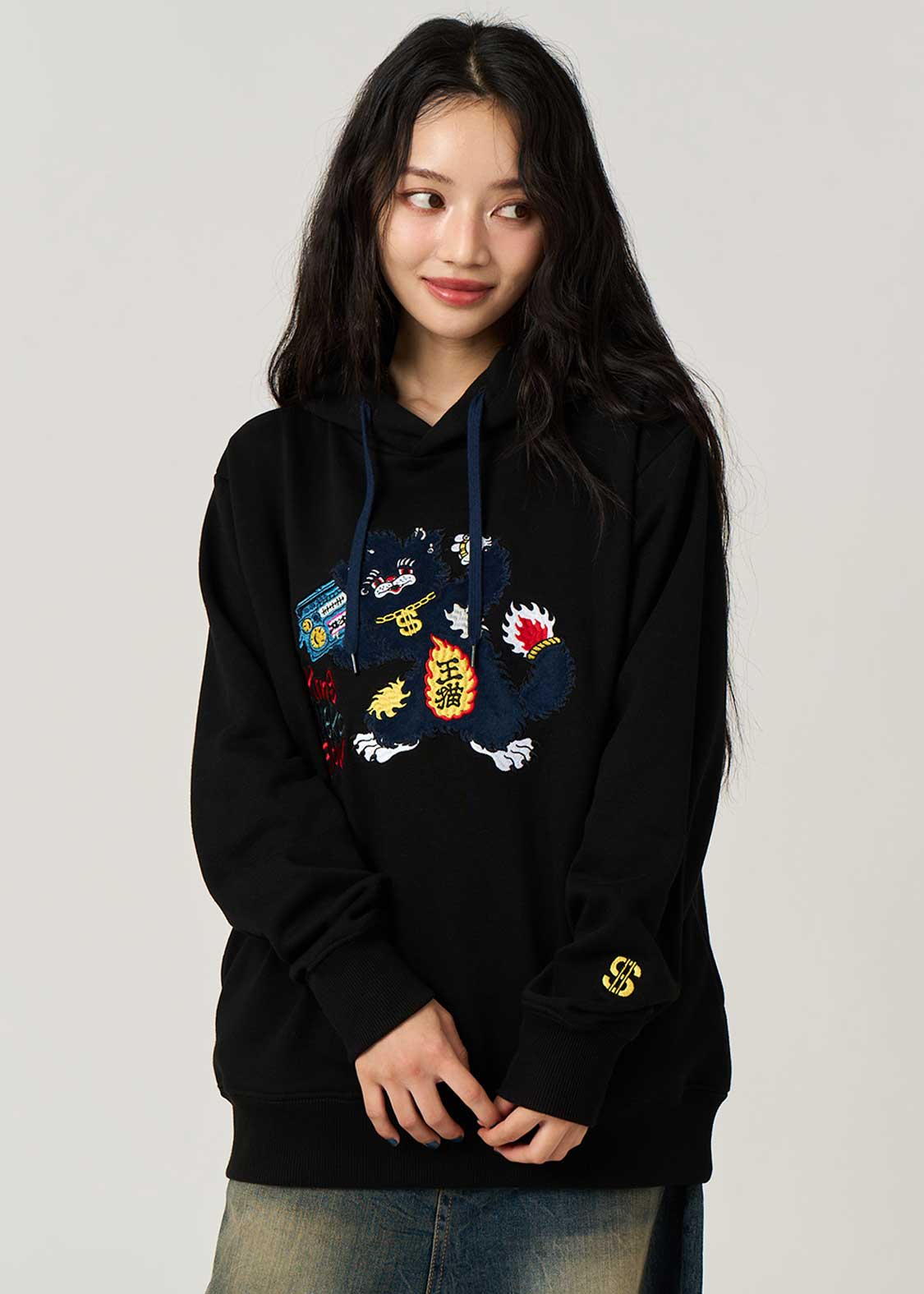 Ayako Ishiguro - King Neko Flow | Fleece Hoodie - Image 9