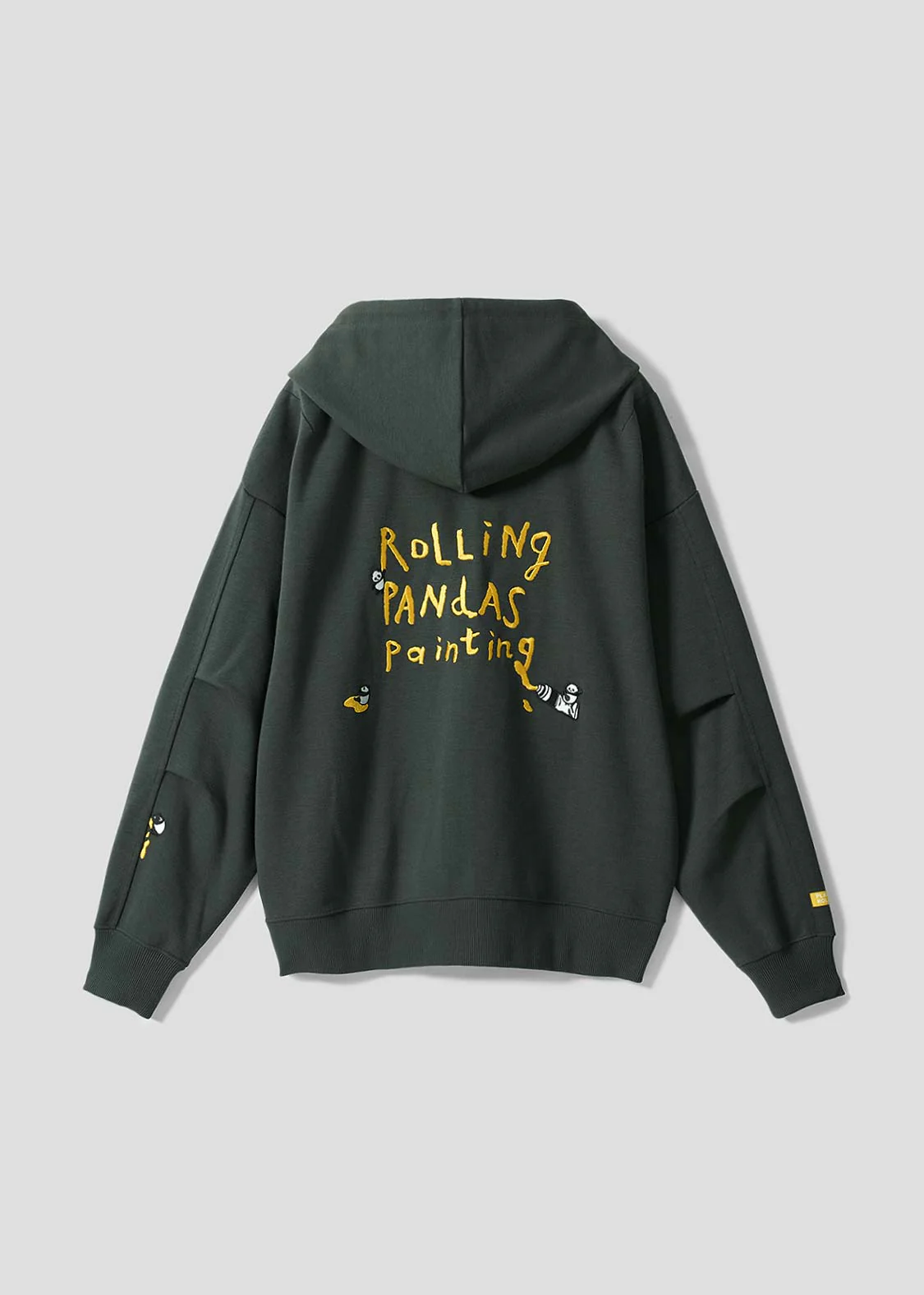 Rolling Pandas Painting | Cardboard Big Zip Hoodie