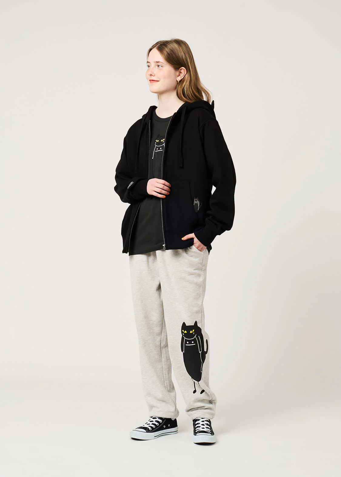 Neko Kaburi Beautiful Shadow C | Fleece Back Face Zip Hoodie - Image 9