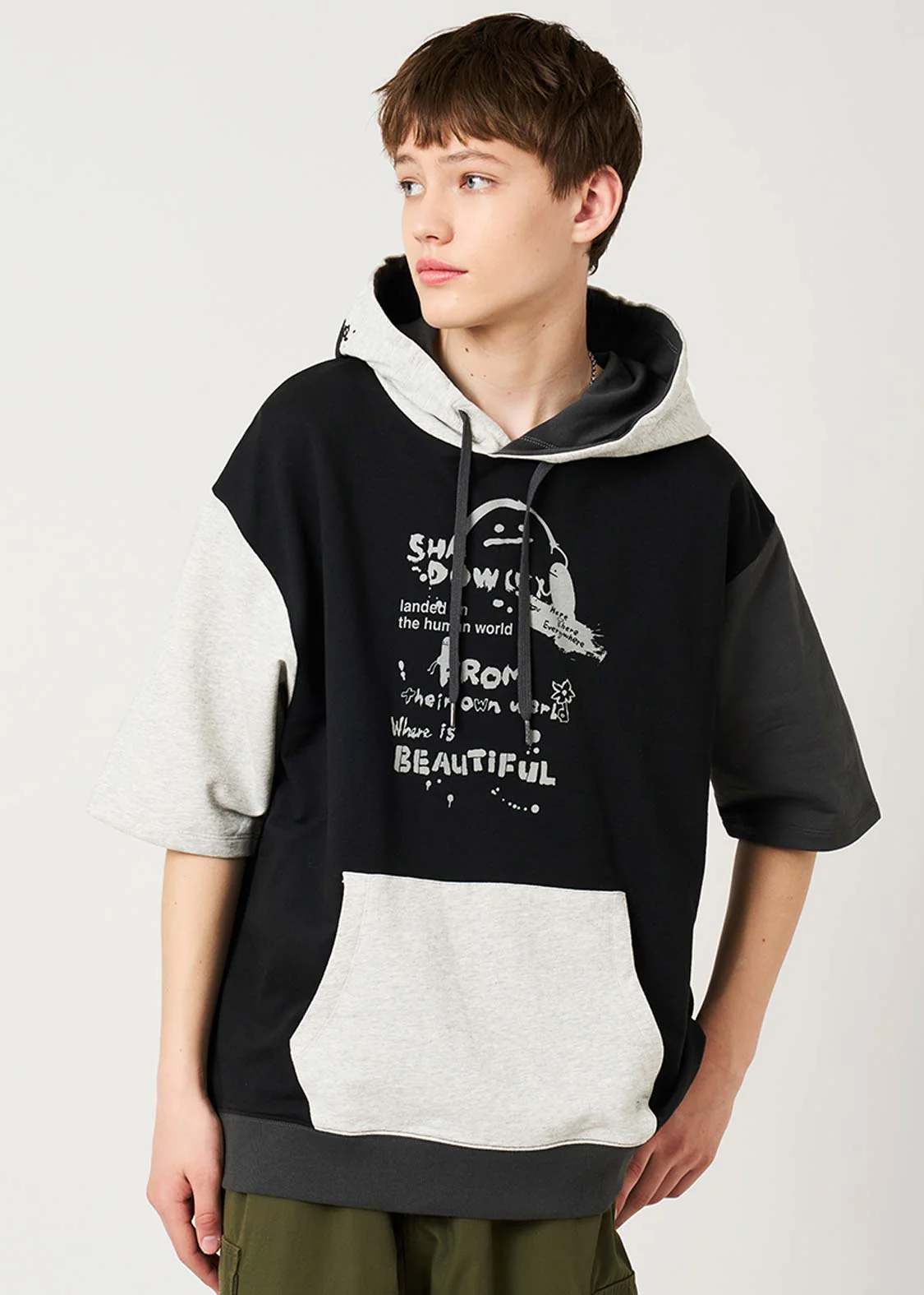 Beautiful Shadow Playful Paint | Short-Sleeve Hoodie - Image 7
