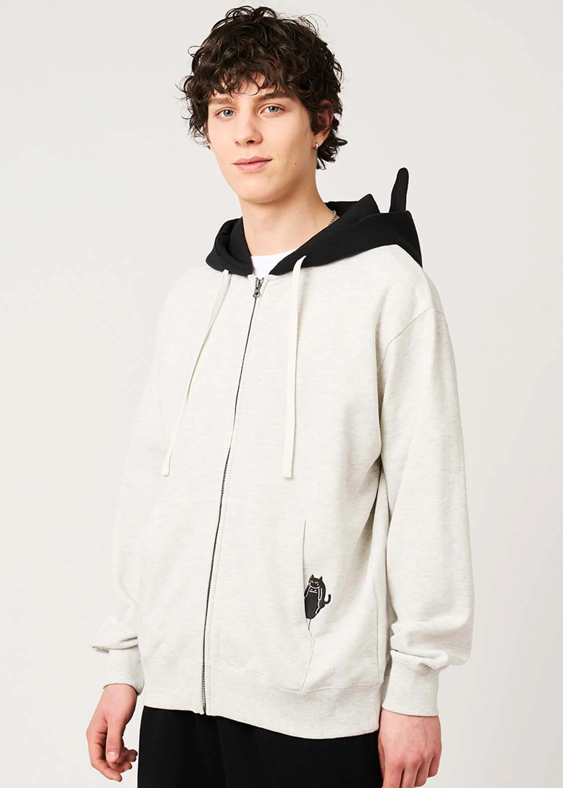 Neko Kaburi Beautiful Shadow A | Fleece Back Face Zip Hoodie - Image 6