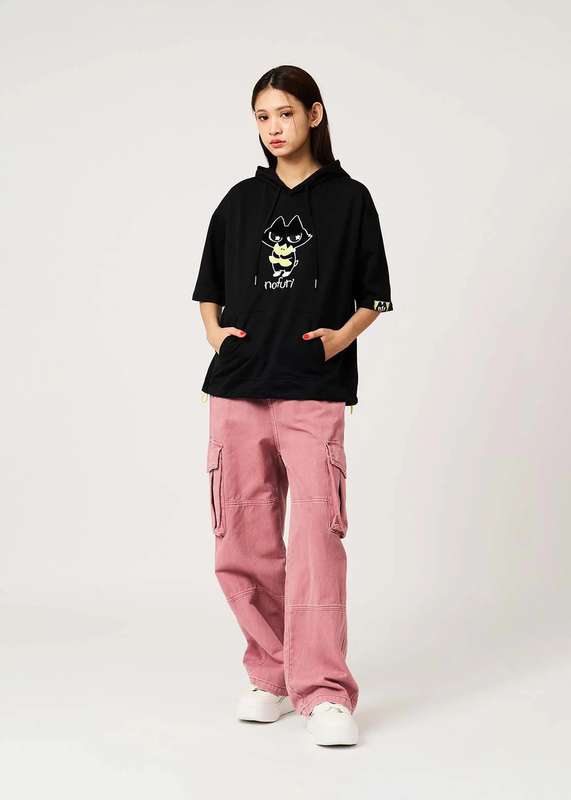 Nofuri | Oversized Short-Sleeve Hoodie - Image 10