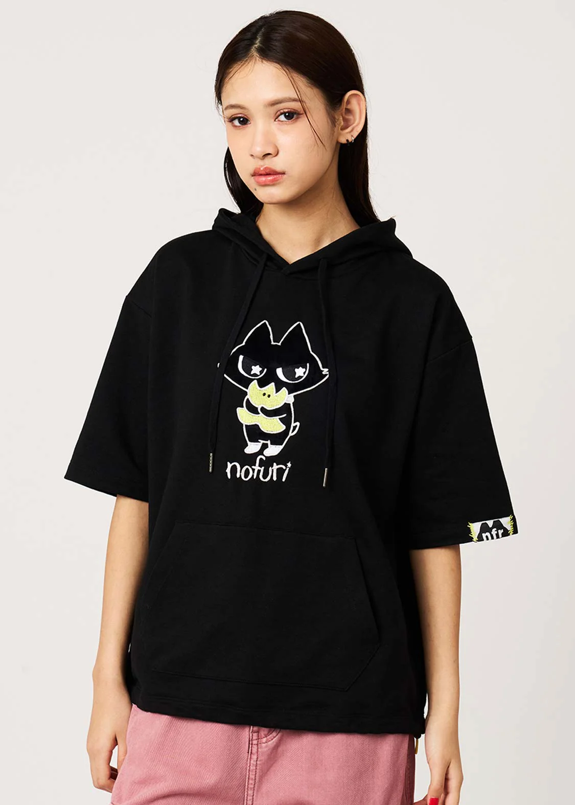 Nofuri | Oversized Short-Sleeve Hoodie - Image 9