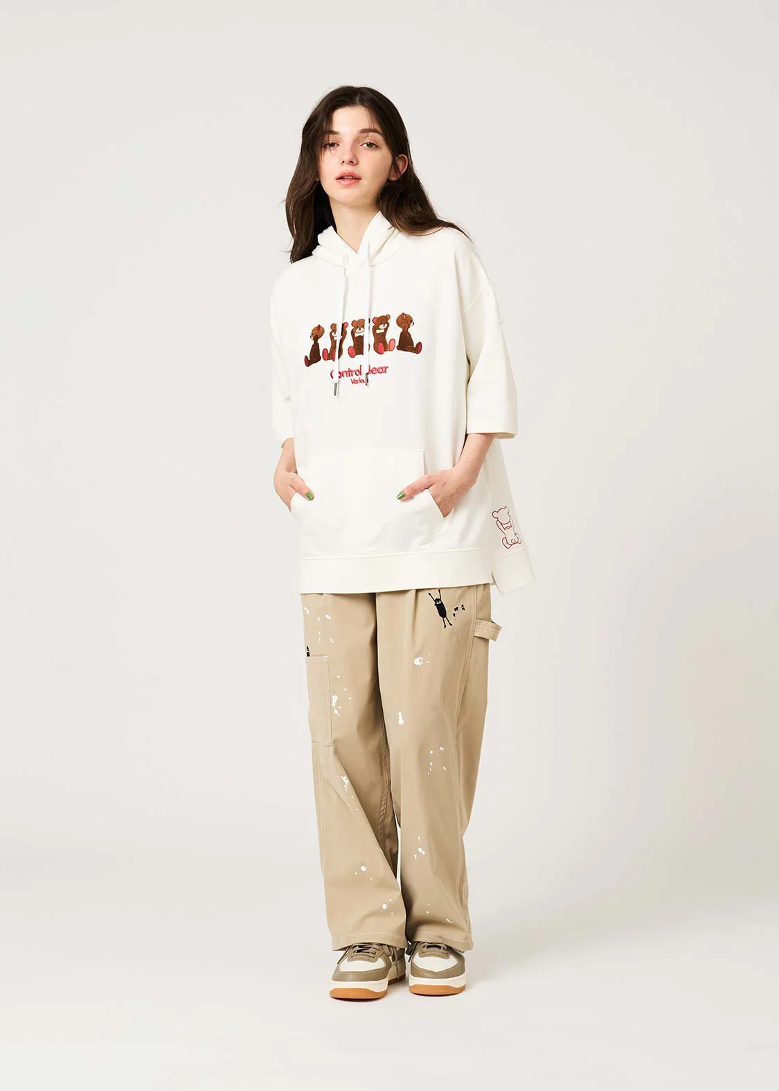 Control Bear B | Short-Sleeved Hoodie - Image 10