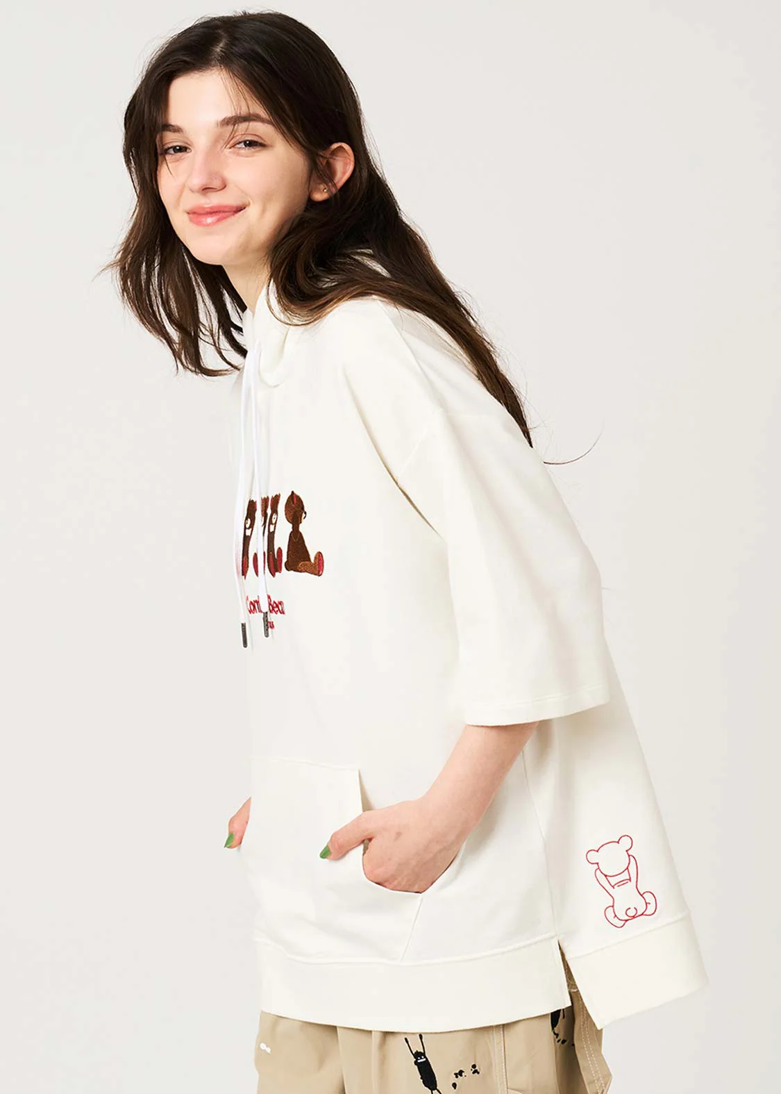 Control Bear B | Short-Sleeved Hoodie - Image 6