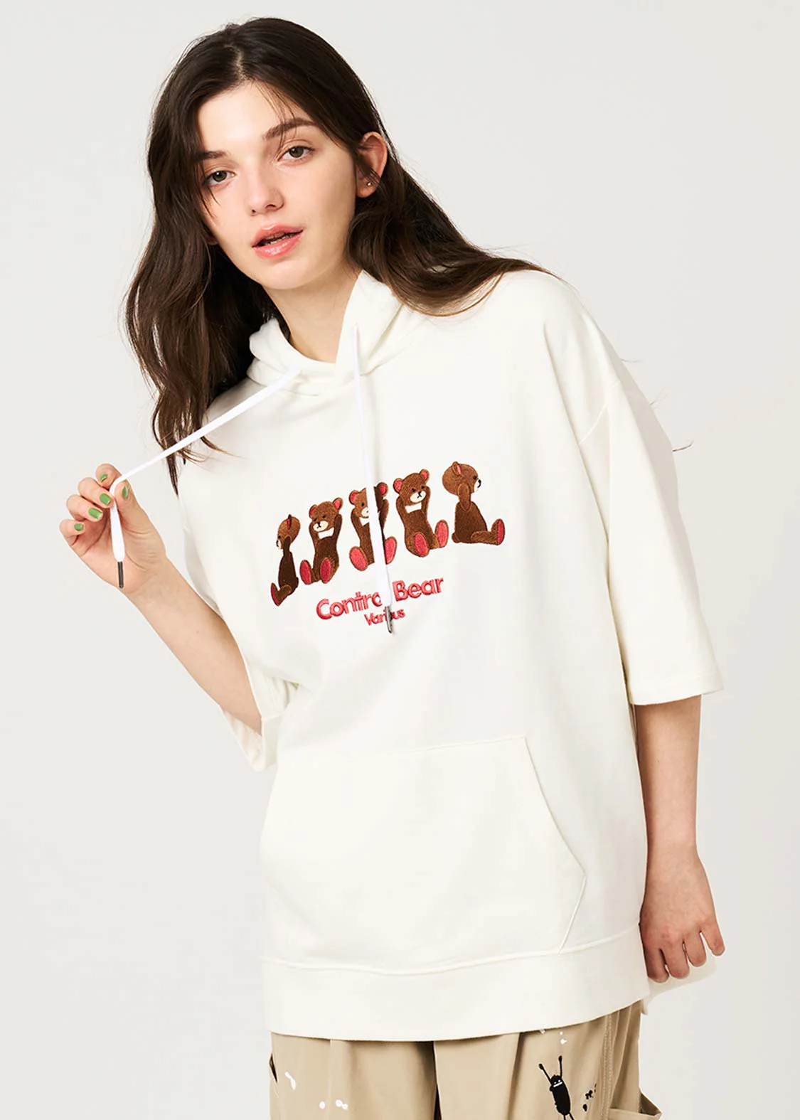 Control Bear B | Short-Sleeved Hoodie - Image 9