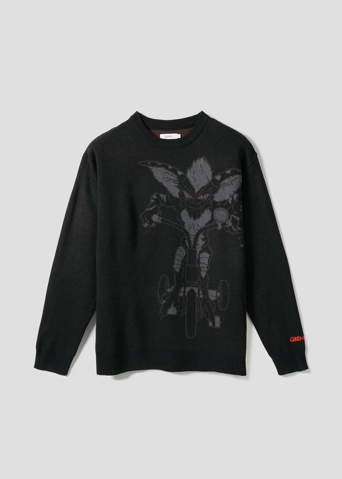 GREMLINS Jacquard Crew Neck Long Sleeve Knit (GREMLINS_Stripe Tricycle)