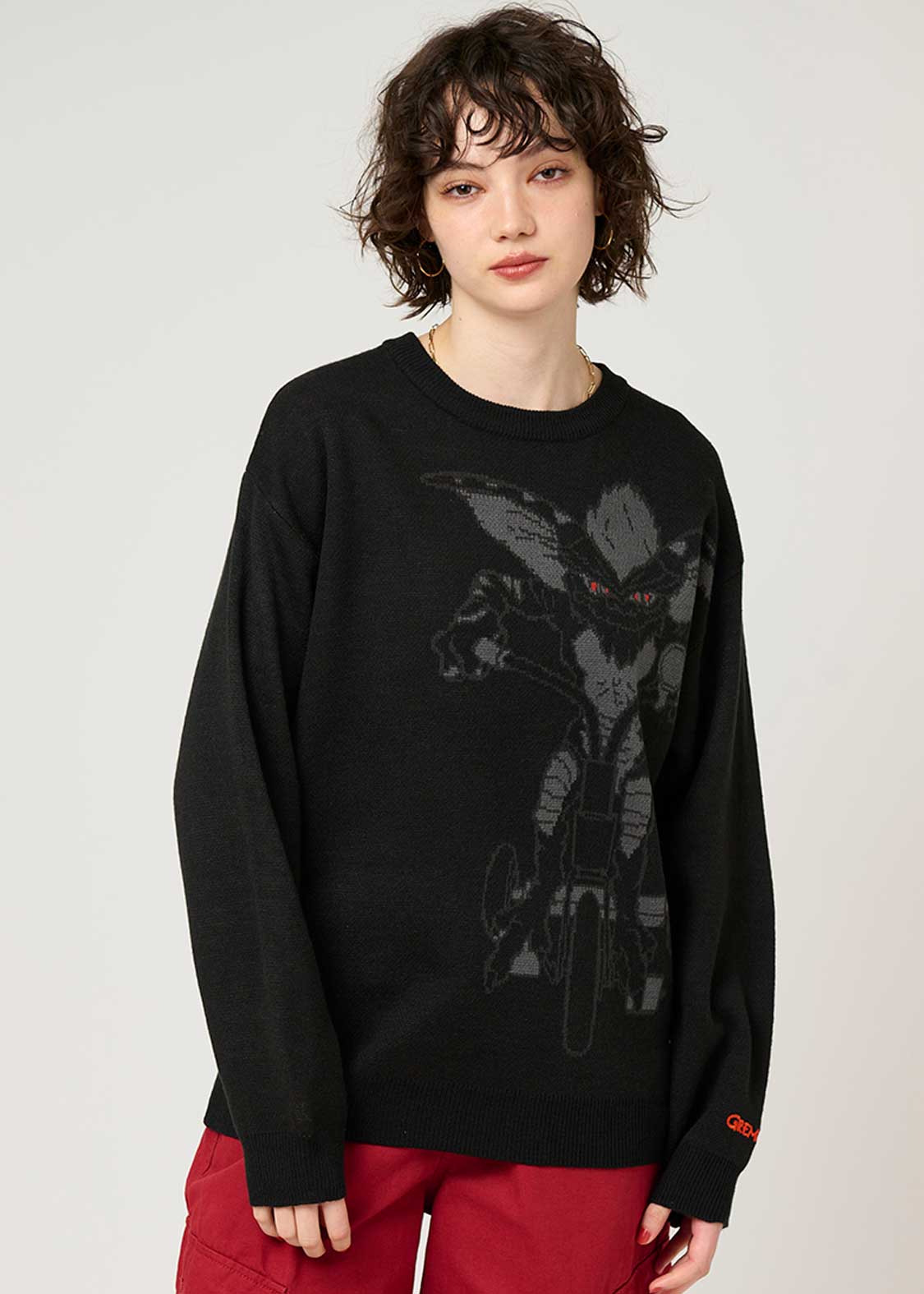 GREMLINS Jacquard Crew Neck Long Sleeve Knit (GREMLINS_Stripe Tricycle) - Image 10