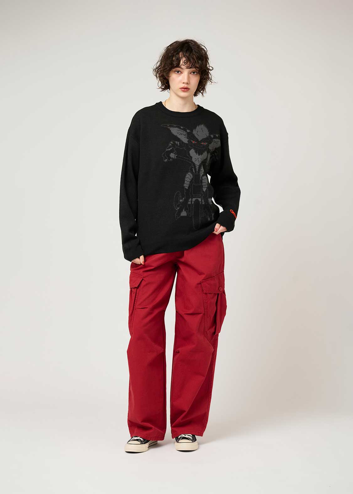 GREMLINS Jacquard Crew Neck Long Sleeve Knit (GREMLINS_Stripe Tricycle) - Image 2