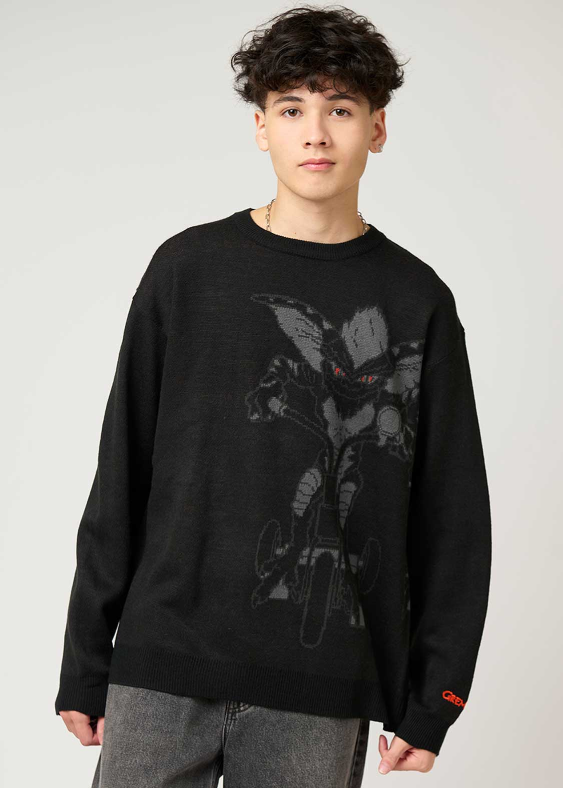 GREMLINS Jacquard Crew Neck Long Sleeve Knit (GREMLINS_Stripe Tricycle) - Image 8