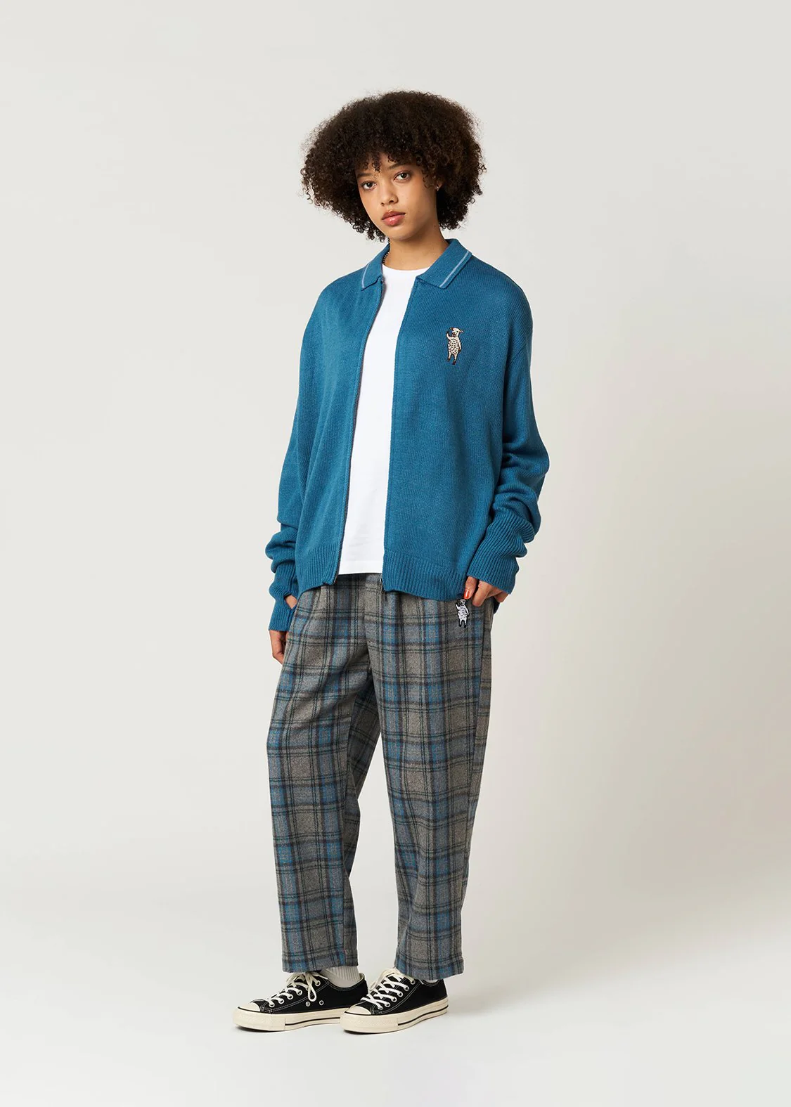 Lamb Chop | Collared Knit Cardigan - Image 10