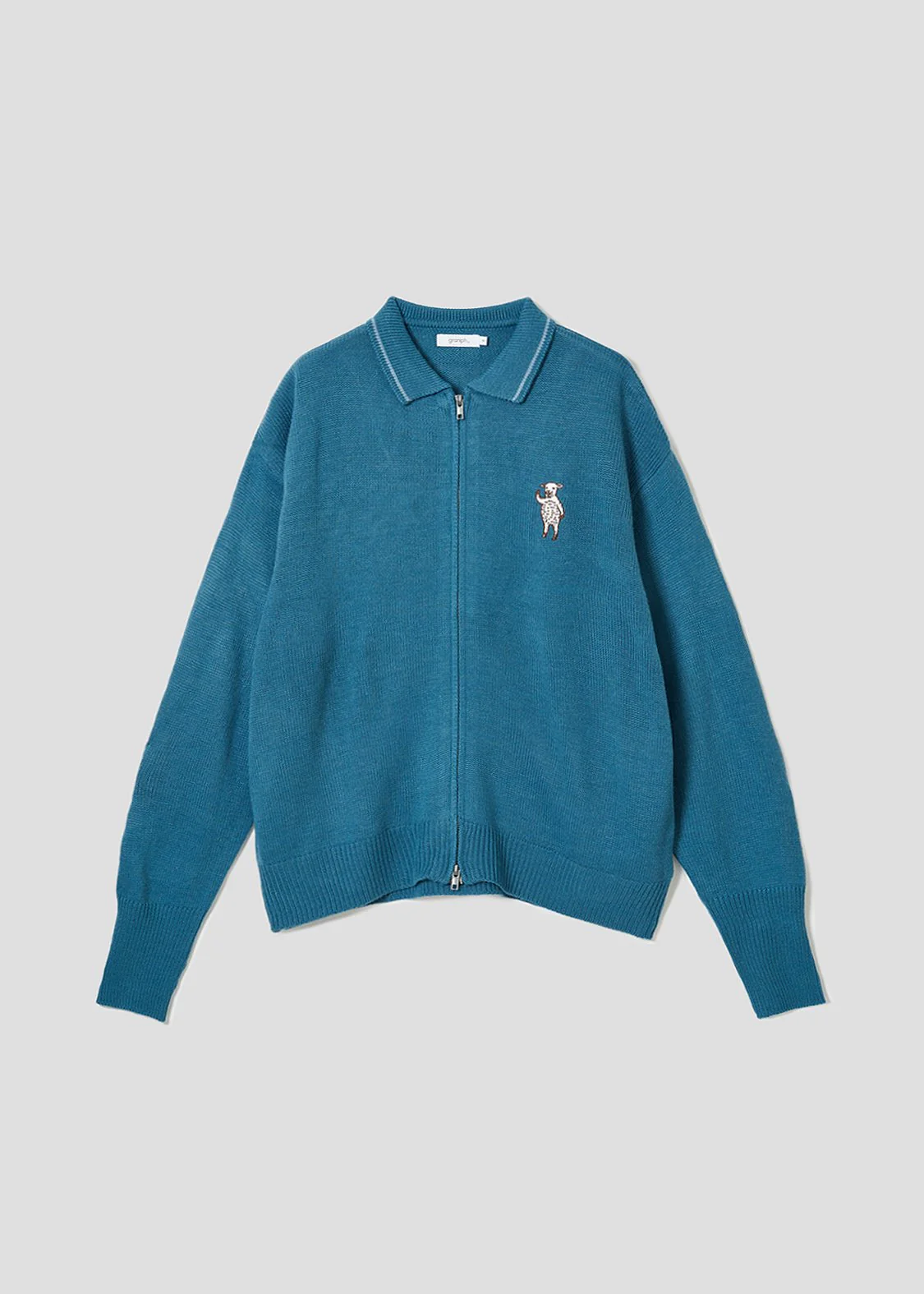 Lamb Chop | Collared Knit Cardigan - Image 2