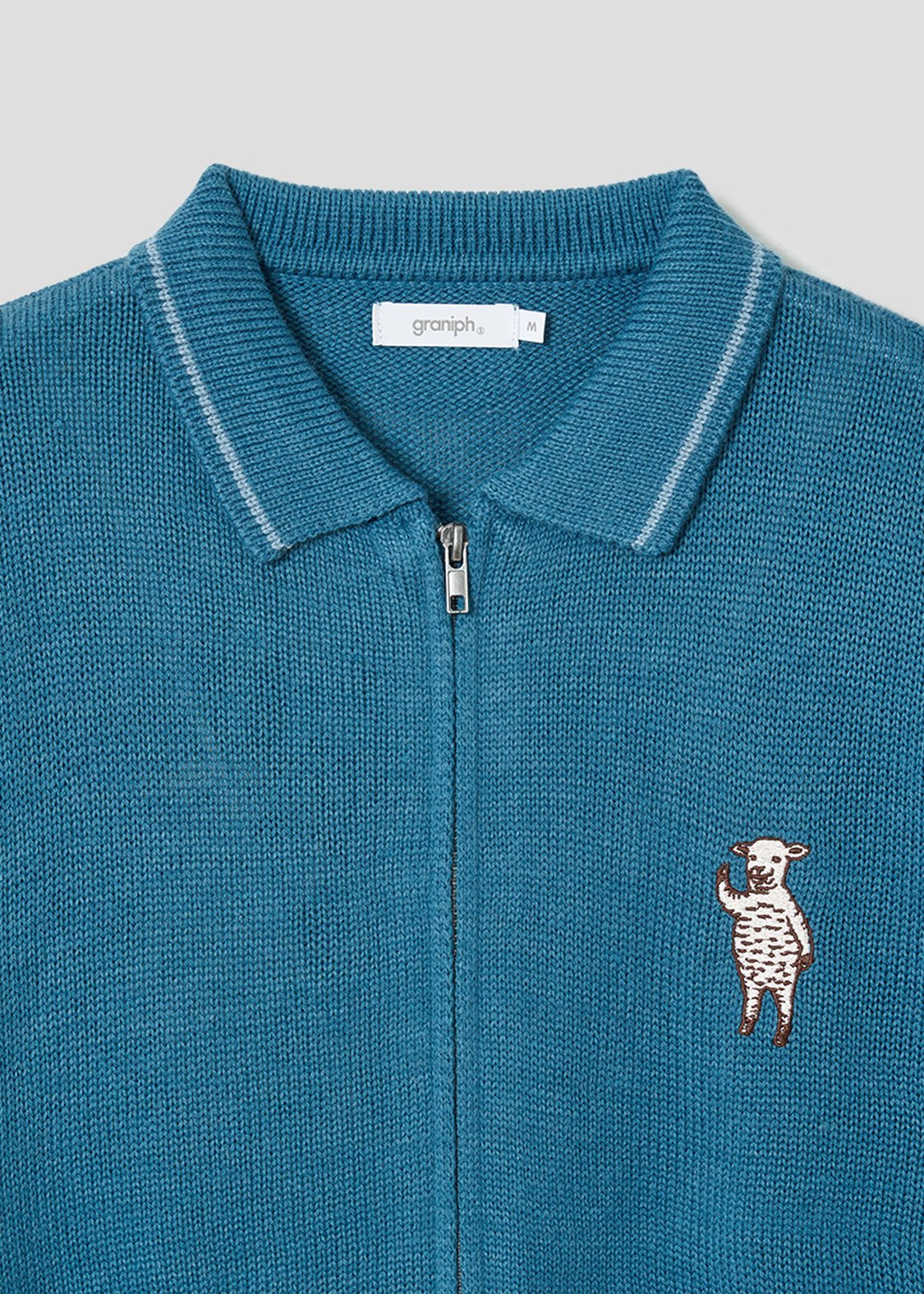 Lamb Chop | Collared Knit Cardigan - Image 3