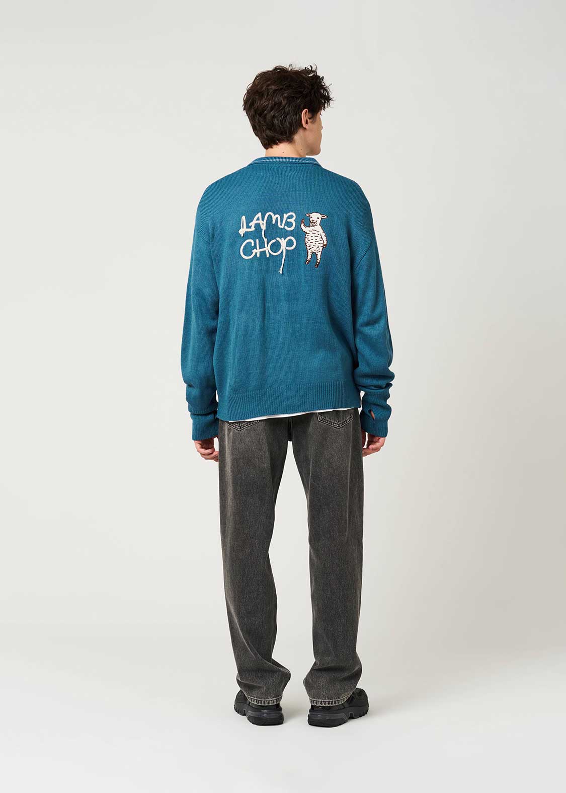 Lamb Chop | Collared Knit Cardigan - Image 8