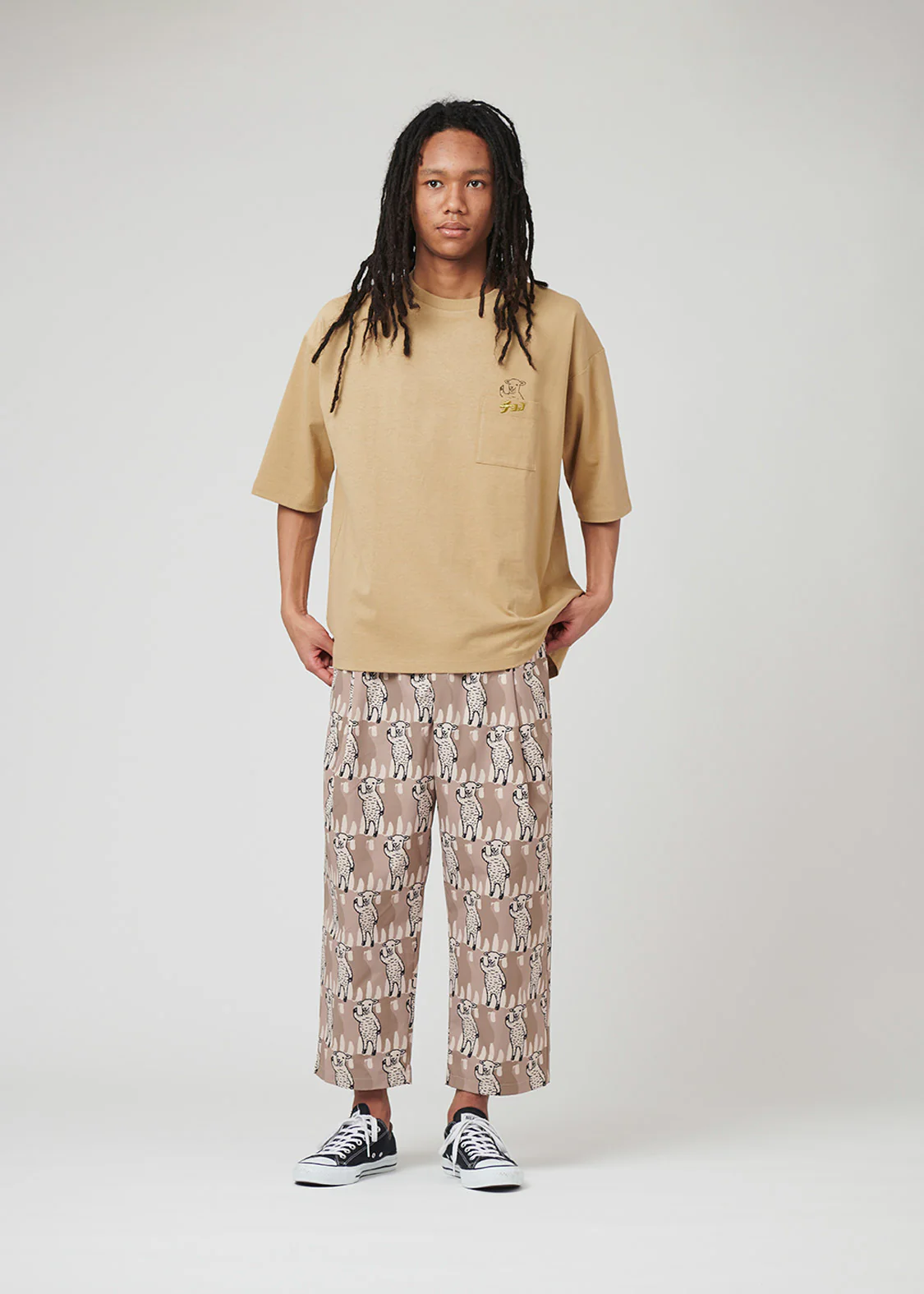 Big Silhouette Half Sleeve Tee (Lamb Chop Face) - Image 9