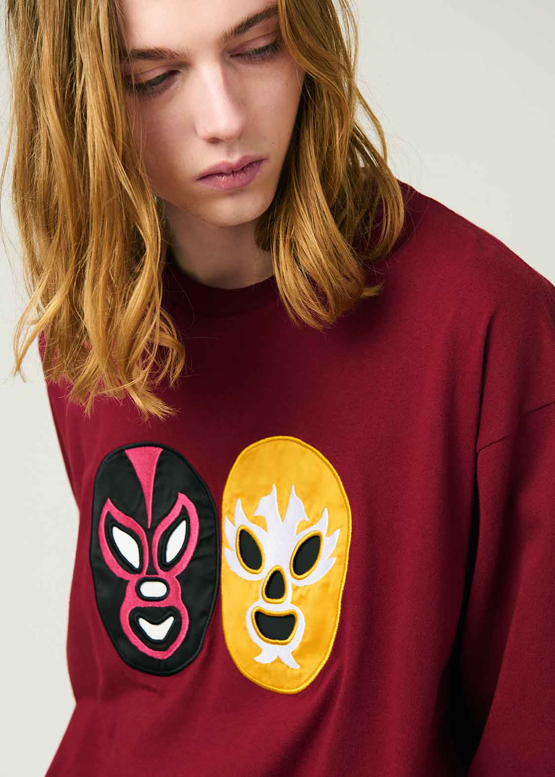 Big Silhouette Half Sleeve Tee (Lucharyman Mask) - Image 7