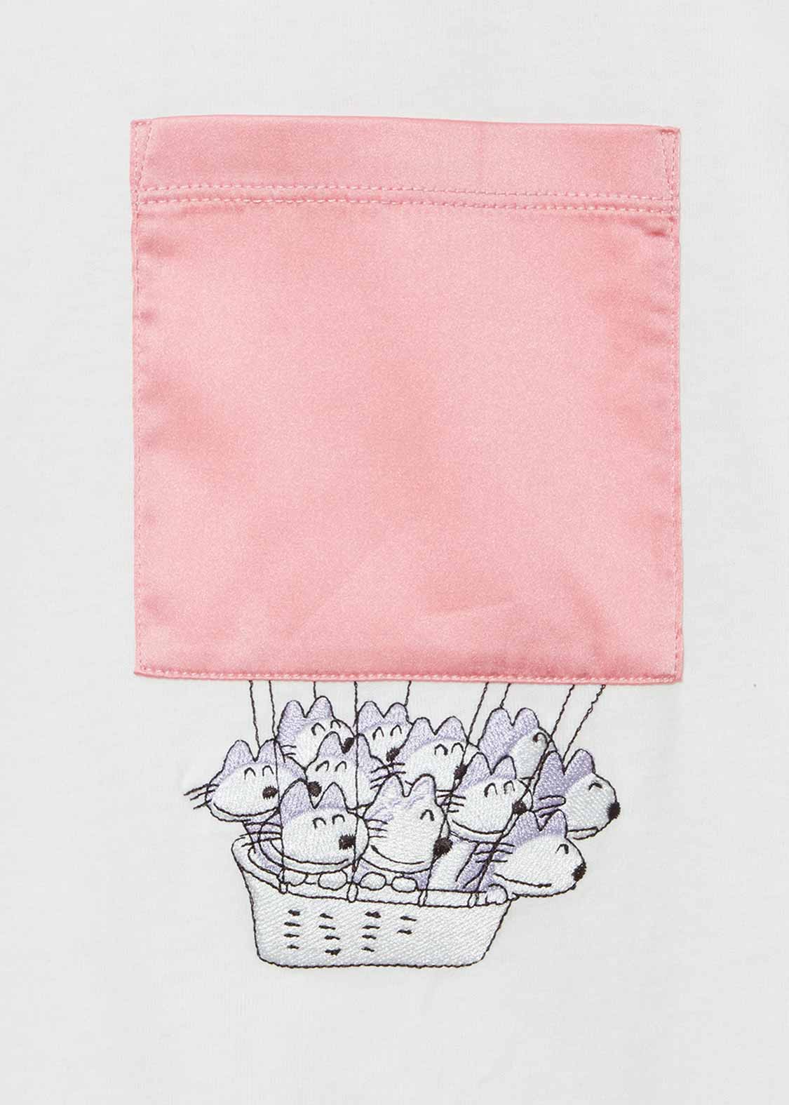 11 Piki no Neko Big Silhouette Short Sleeve Tshirt (11 Piki no Neko_Balloon) - Image 4
