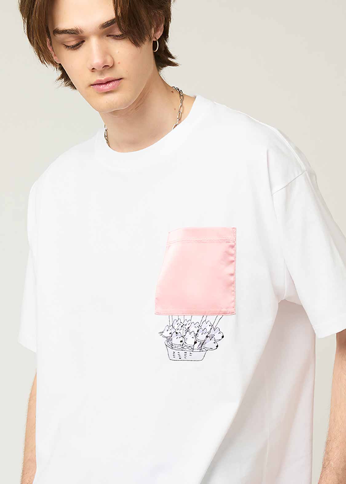 11 Piki no Neko Big Silhouette Short Sleeve Tshirt (11 Piki no Neko_Balloon) - Image 7