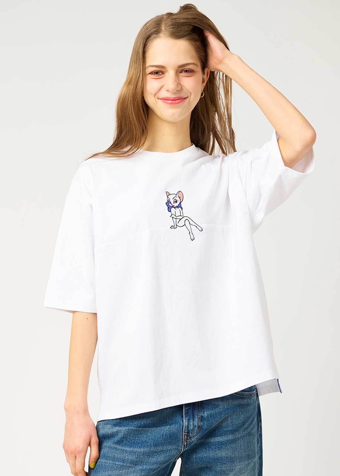 Tom and Jerry Big Silhouette Half Sleeve Tee (Tom and Jerry_Toodles) - Image 10