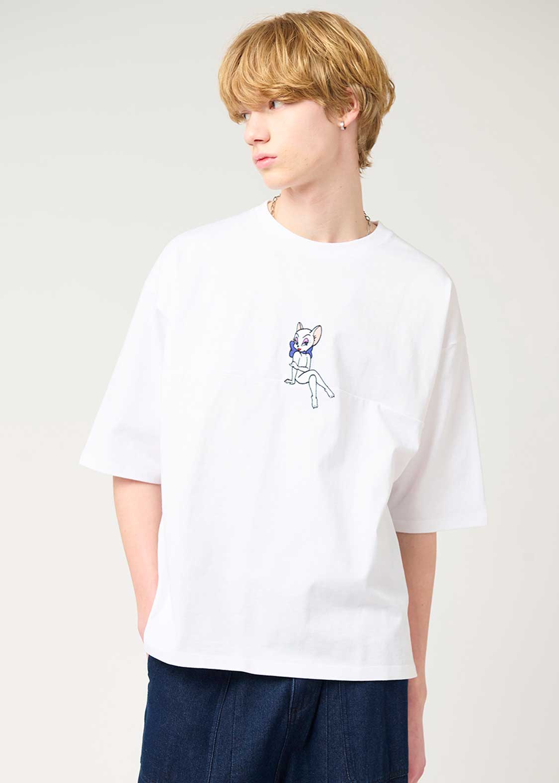 Tom and Jerry Big Silhouette Half Sleeve Tee (Tom and Jerry_Toodles) - Image 8