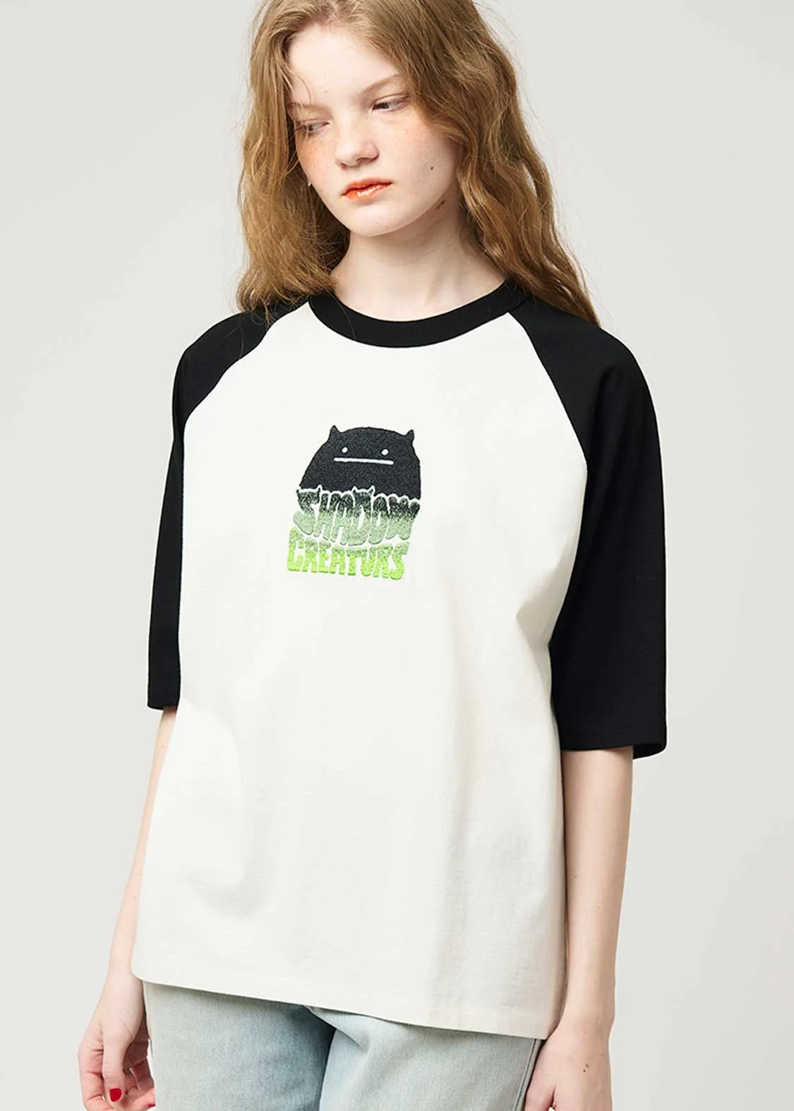 Raglan Half Sleeve Tee (Beautiful Shadow Creature) - Image 6