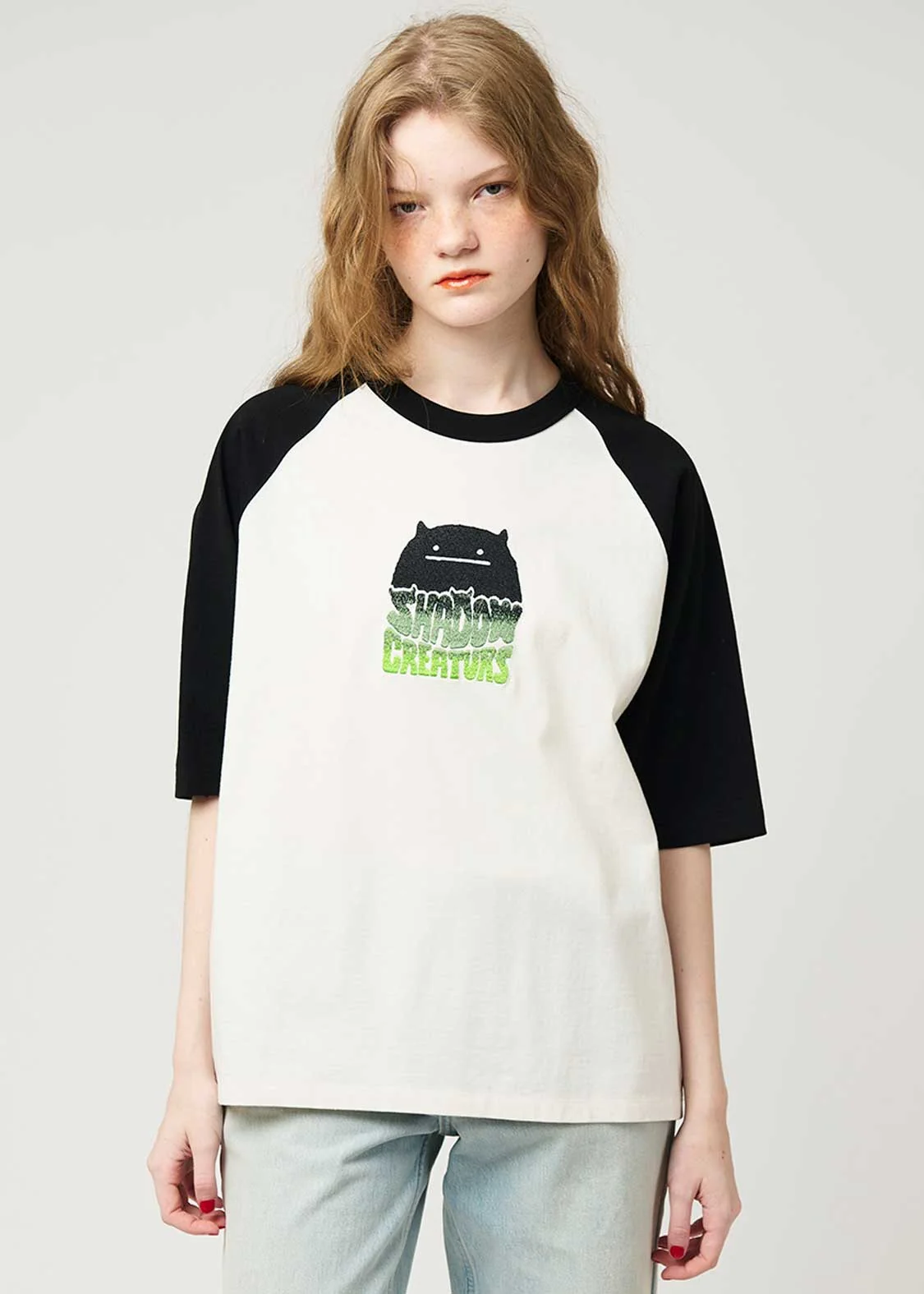 Raglan Half Sleeve Tee (Beautiful Shadow Creature) - Image 9