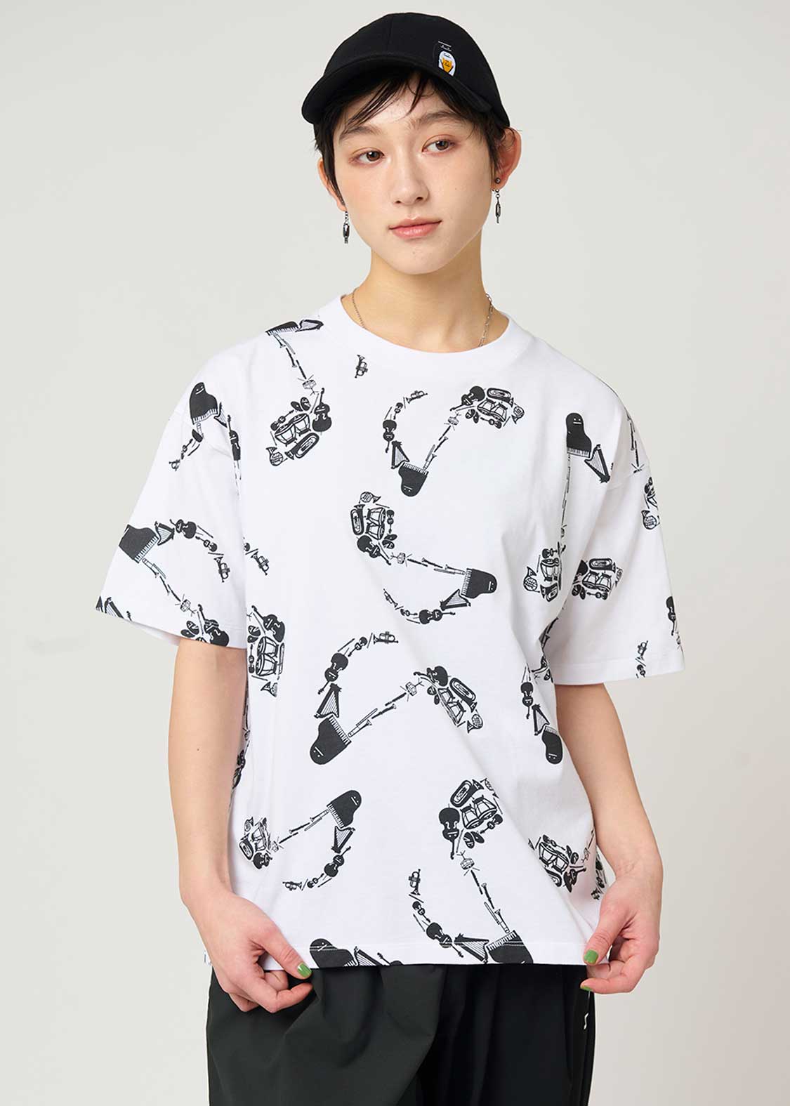 Multi Pattern Big Silhouette Short Sleeve Tshirt (Beautiful Shadow Orchestra) - Image 10